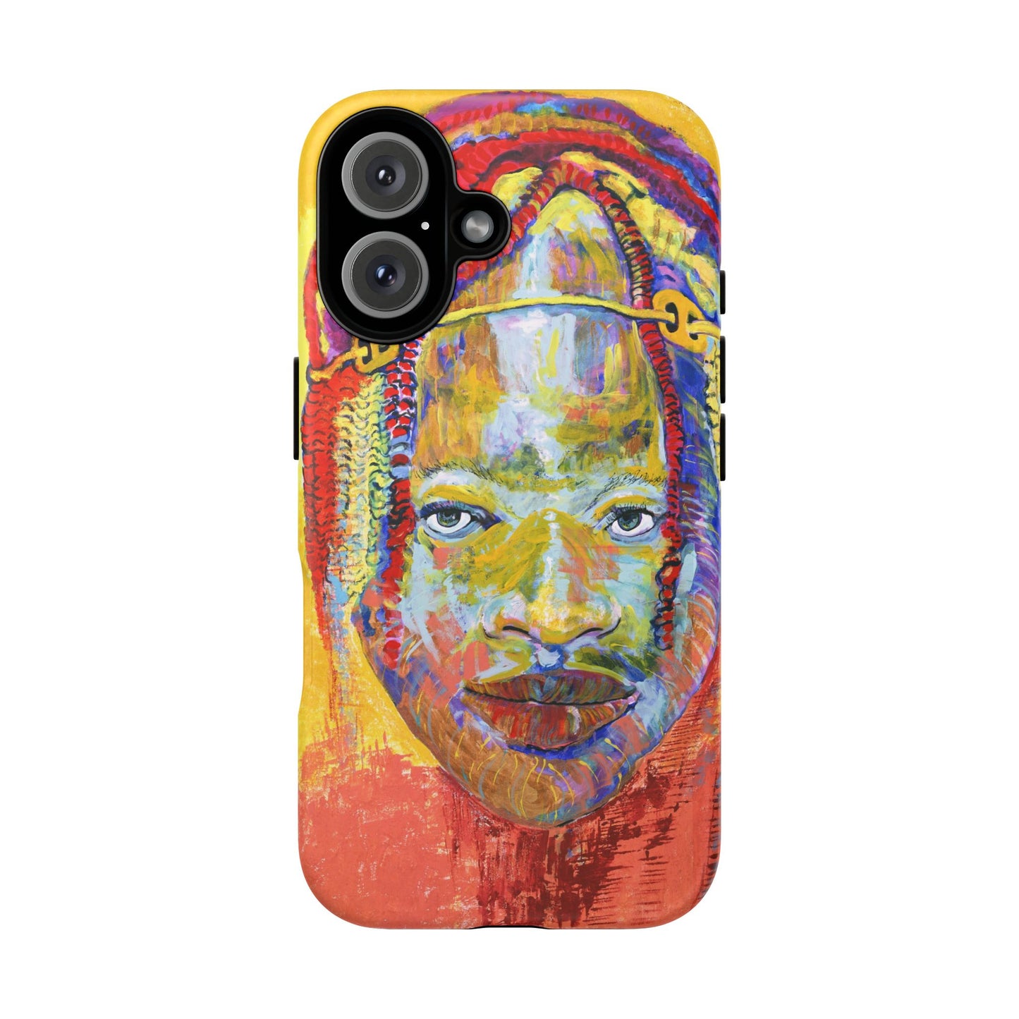 Vibrant Artistic Phone Case - Tough Cases for Creative Souls- African Youth Image