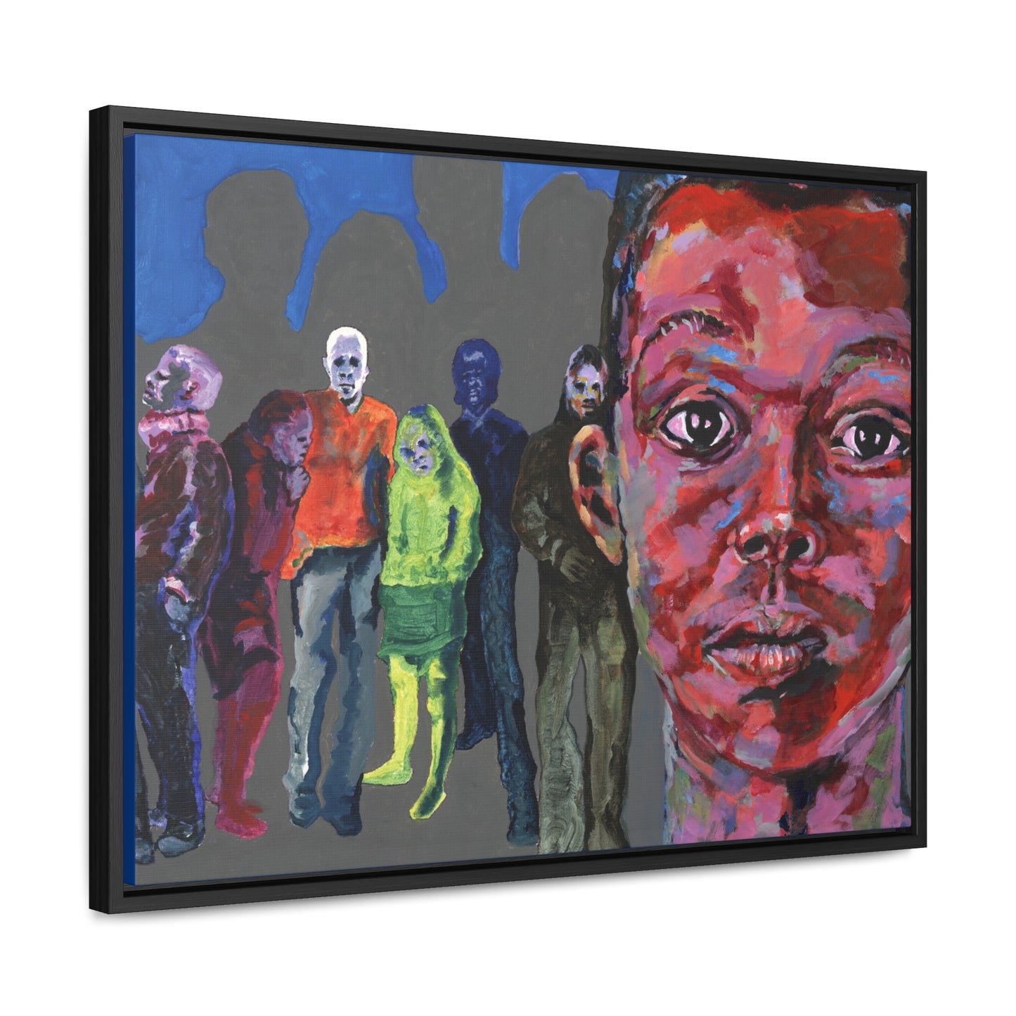 I See You But You Never See Me- Framed Canvas Print