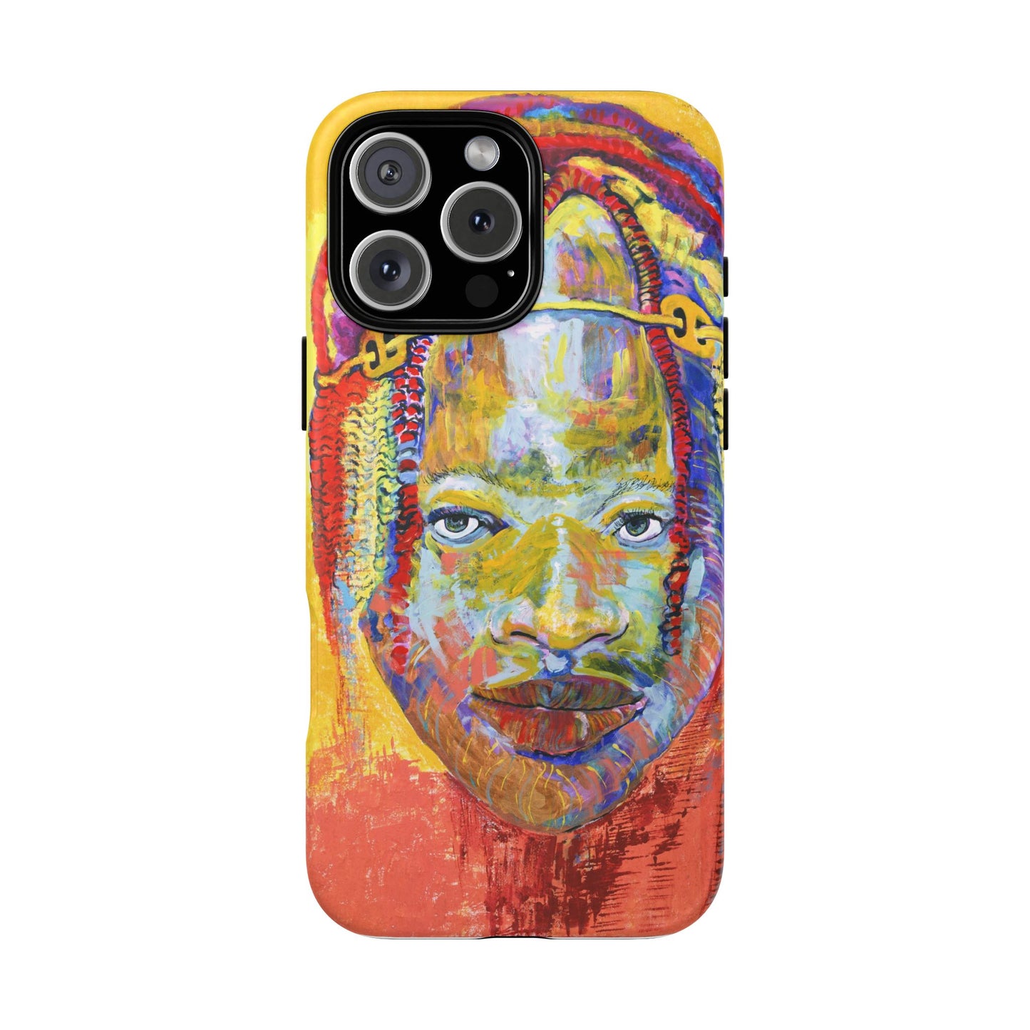 Vibrant Artistic Phone Case - Tough Cases for Creative Souls- African Youth Image