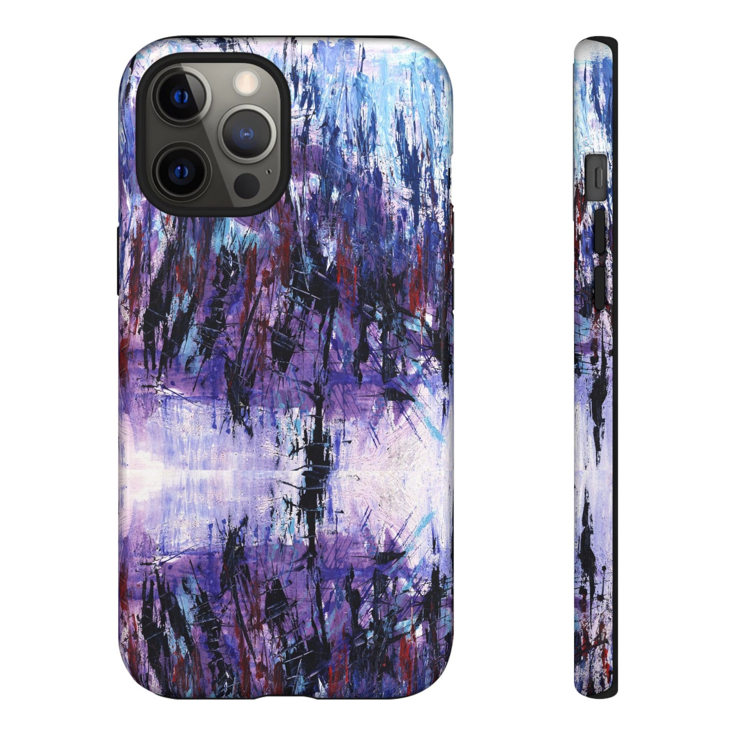Abstract Purple Phone Case, Stylish & Protective Cover for Art Lovers- White Spring Image