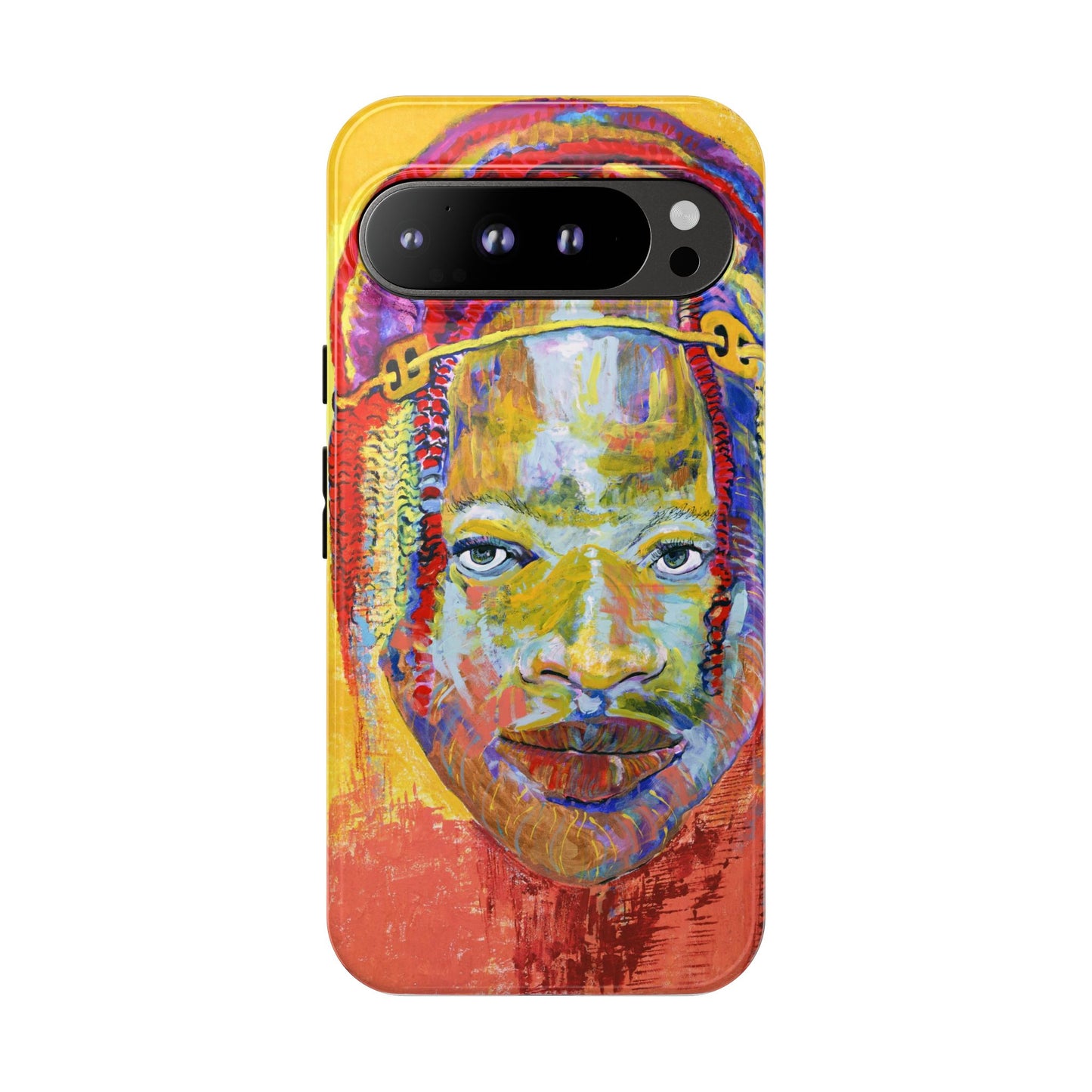 Vibrant Artistic Phone Case - Tough Cases for Creative Souls- African Youth Image