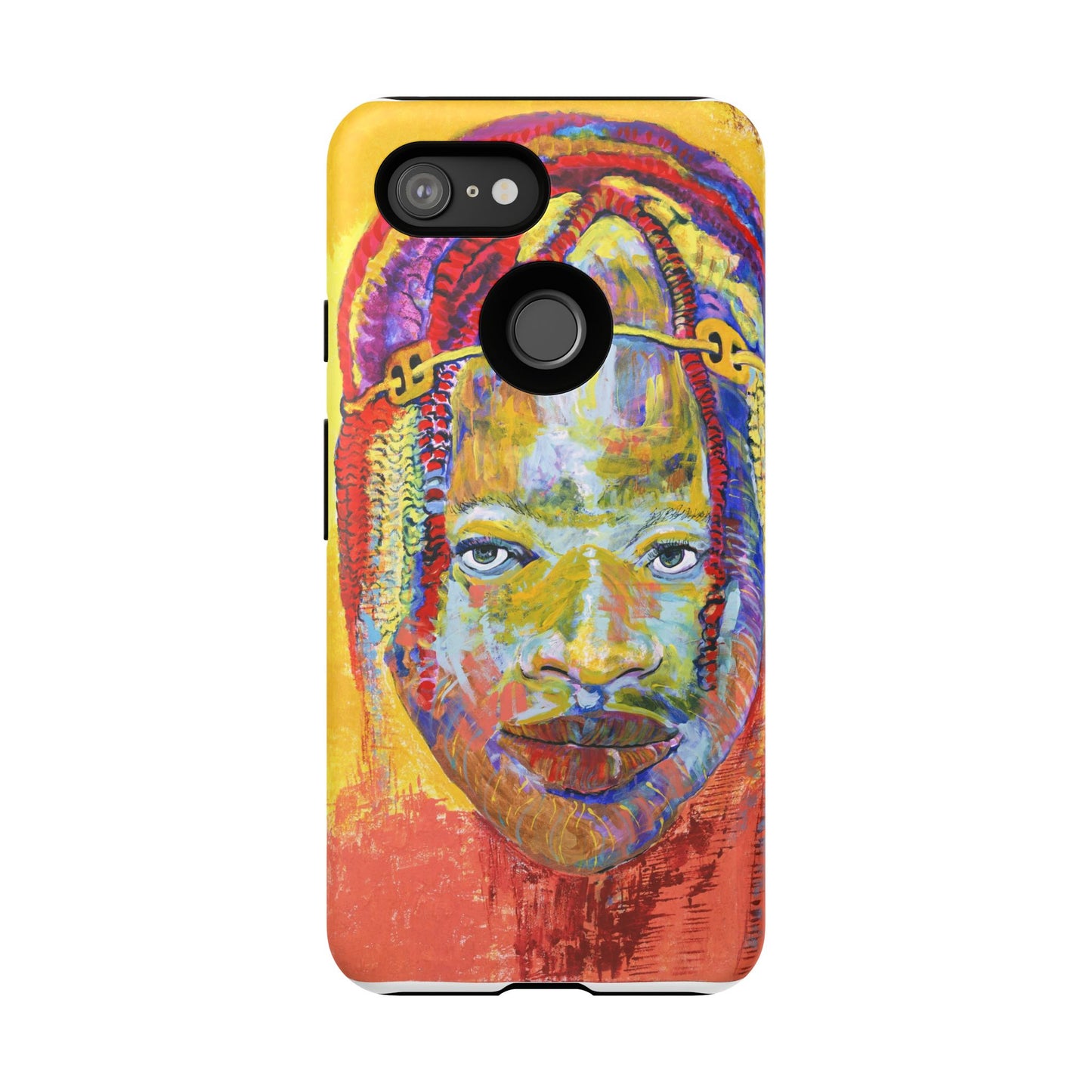 Vibrant Artistic Phone Case - Tough Cases for Creative Souls- African Youth Image