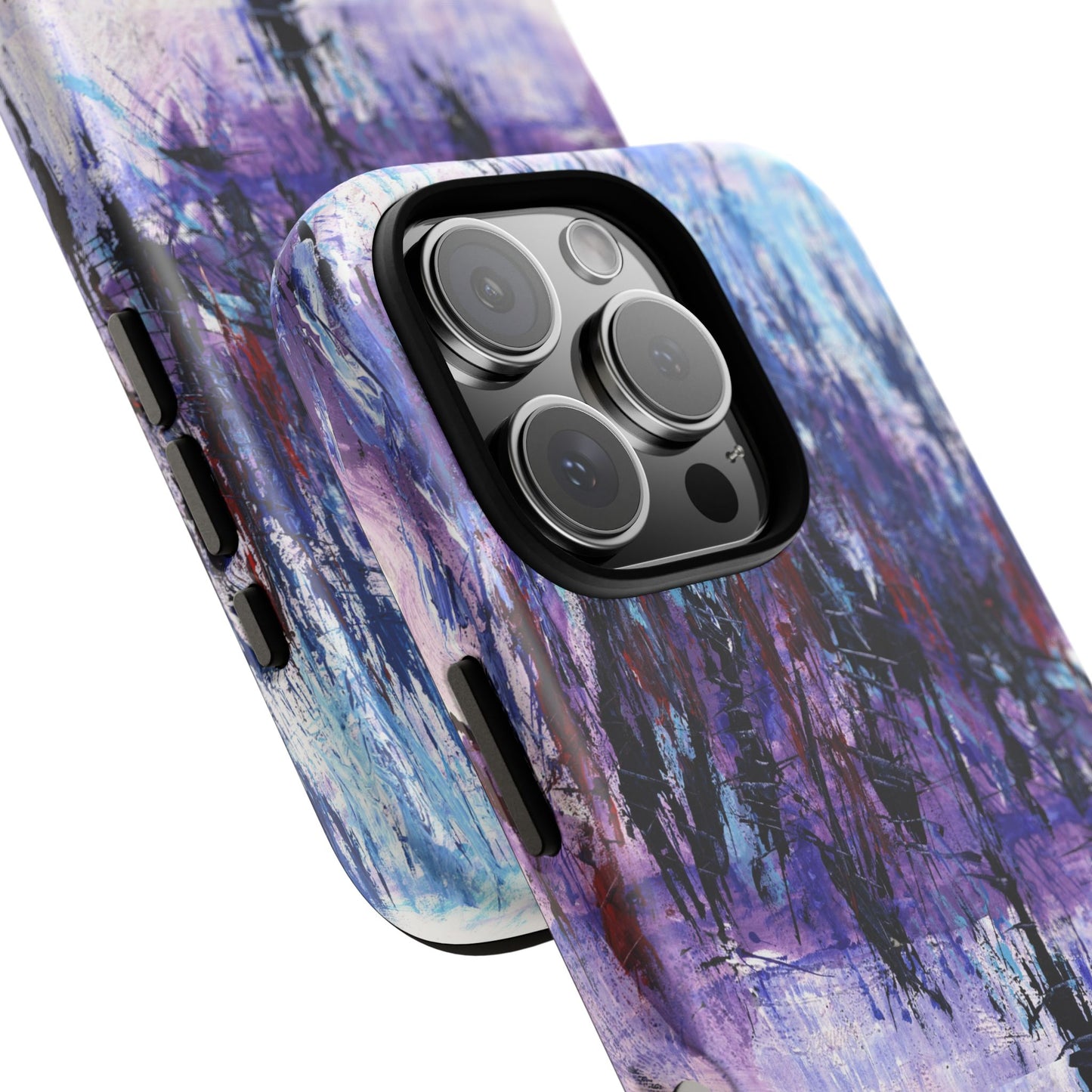 Abstract Purple Phone Case, Stylish & Protective Cover for Art Lovers- White Spring Image