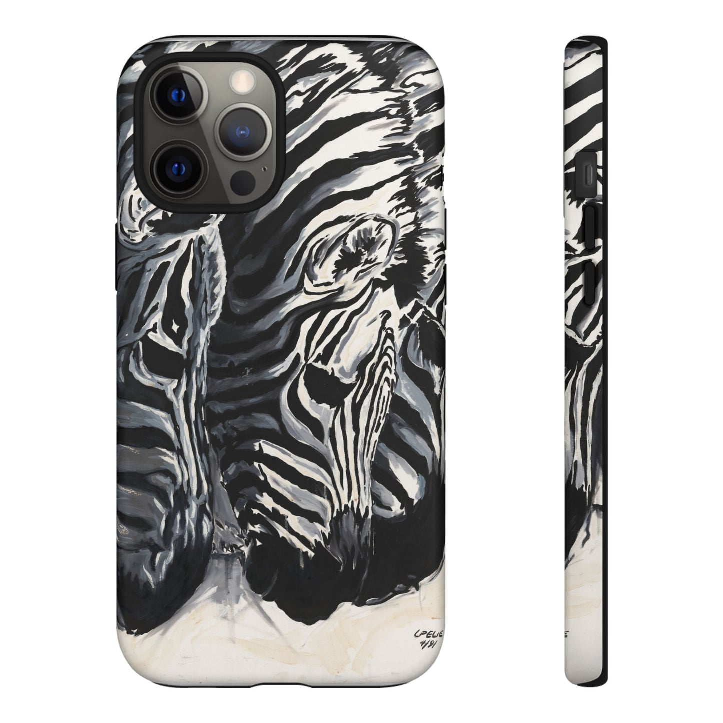 Artistic Zebra Print Phone Case -Tough Cases- Baby Zebras Image