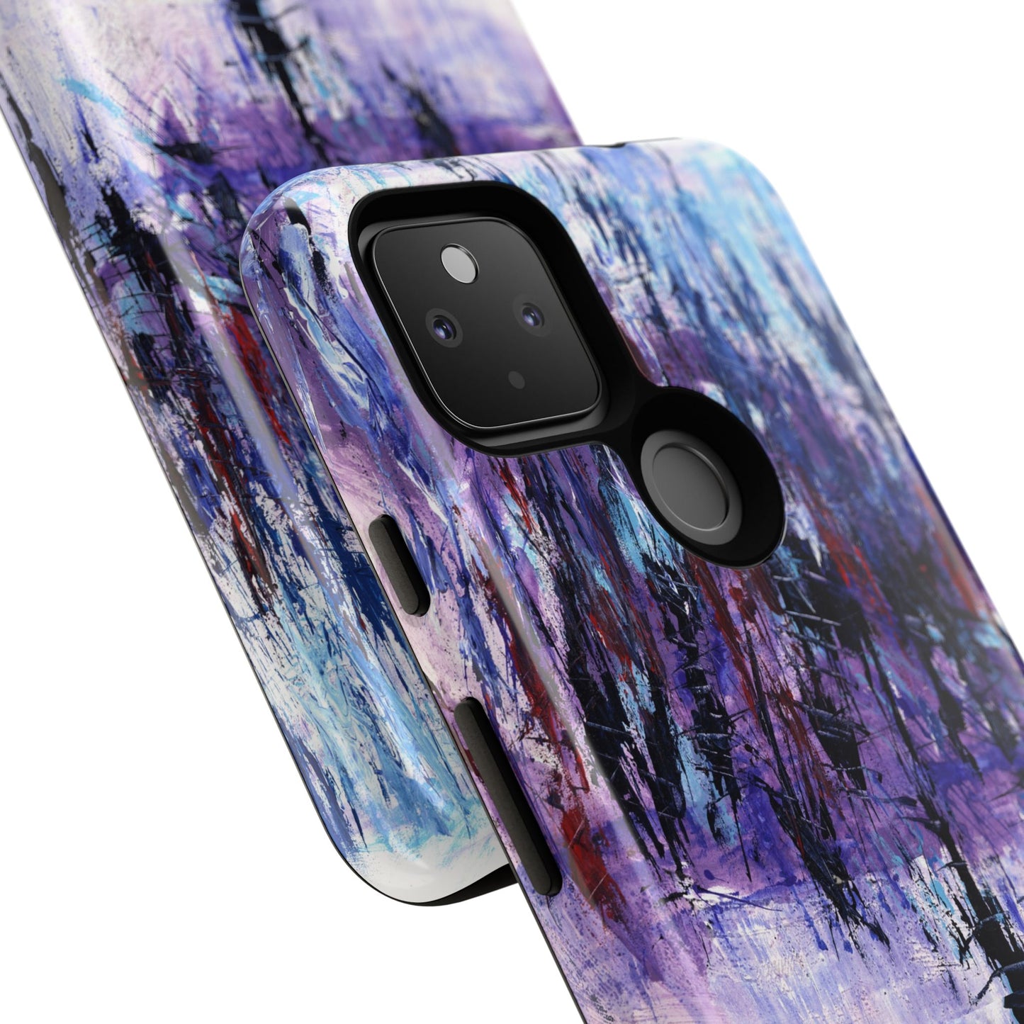 Abstract Purple Phone Case, Stylish & Protective Cover for Art Lovers- White Spring Image