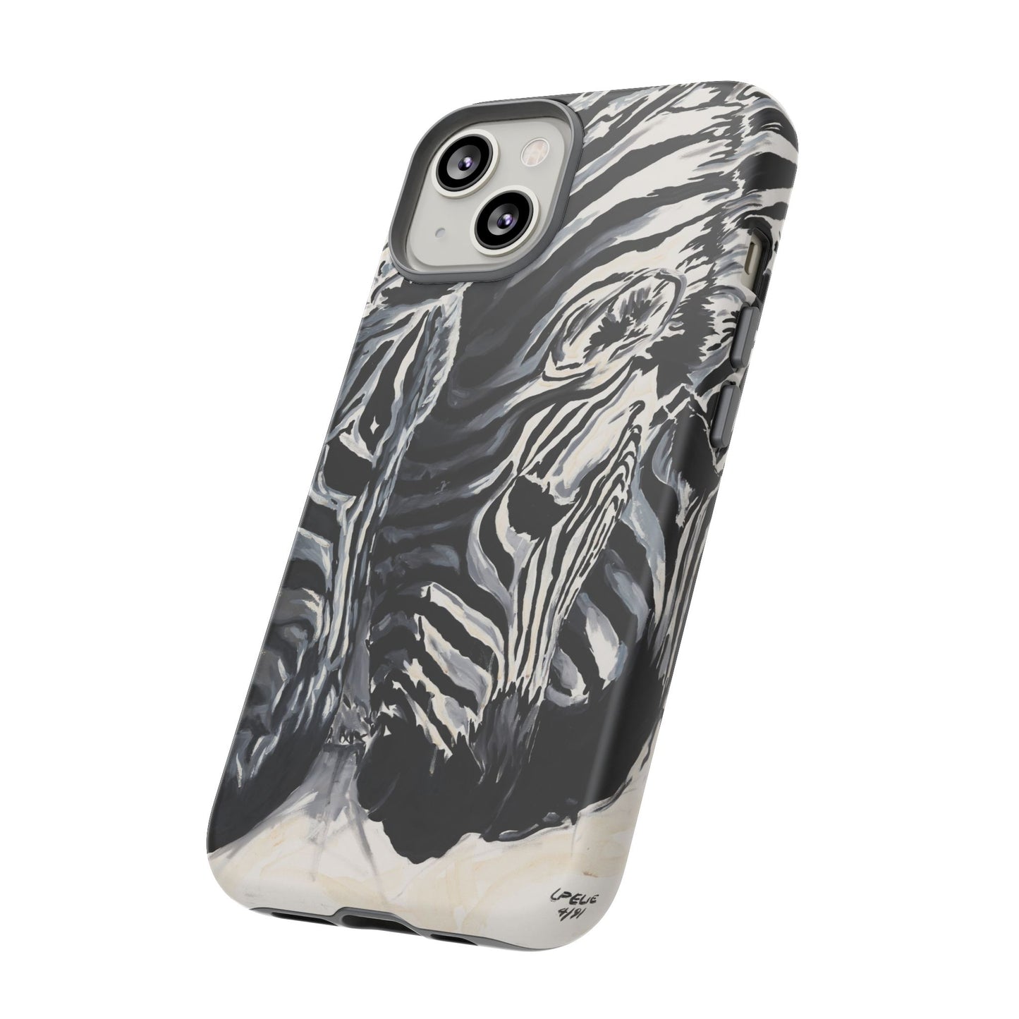 Artistic Zebra Print Phone Case -Tough Cases- Baby Zebras Image