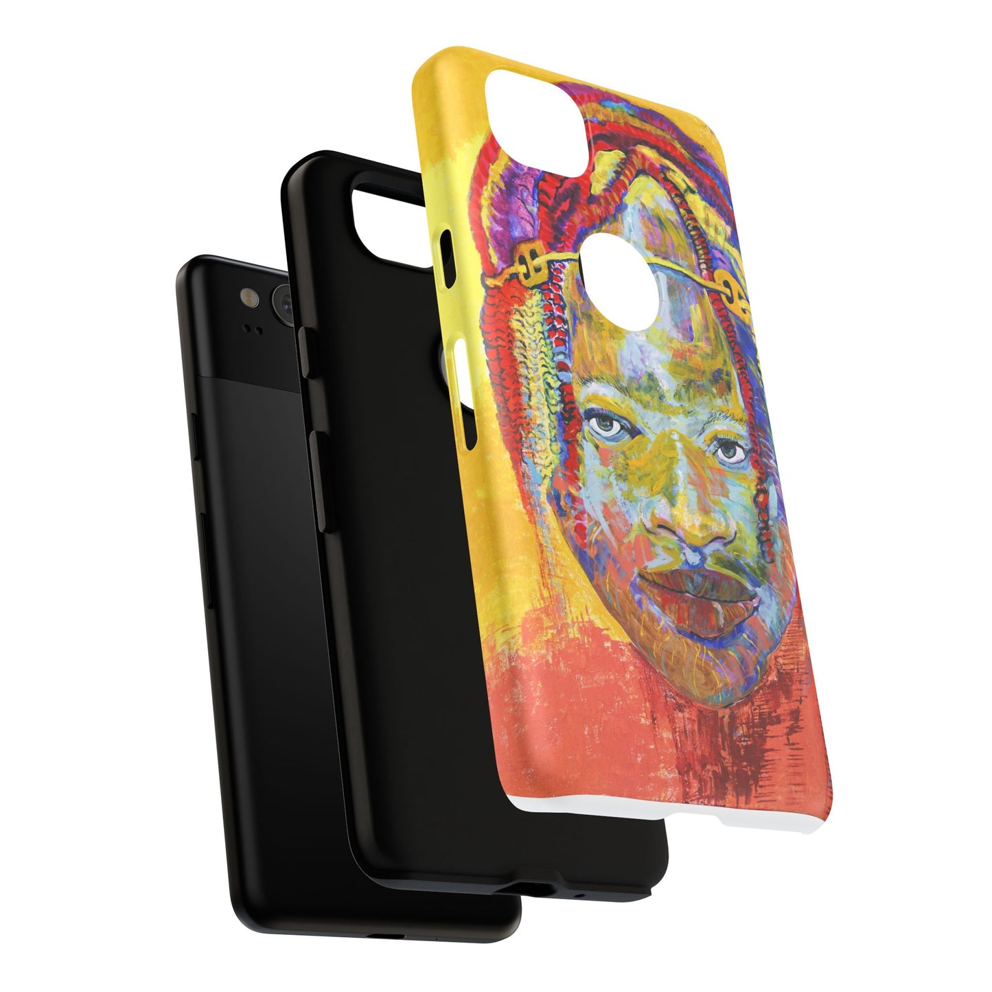 Vibrant Artistic Phone Case - Tough Cases for Creative Souls- African Youth Image