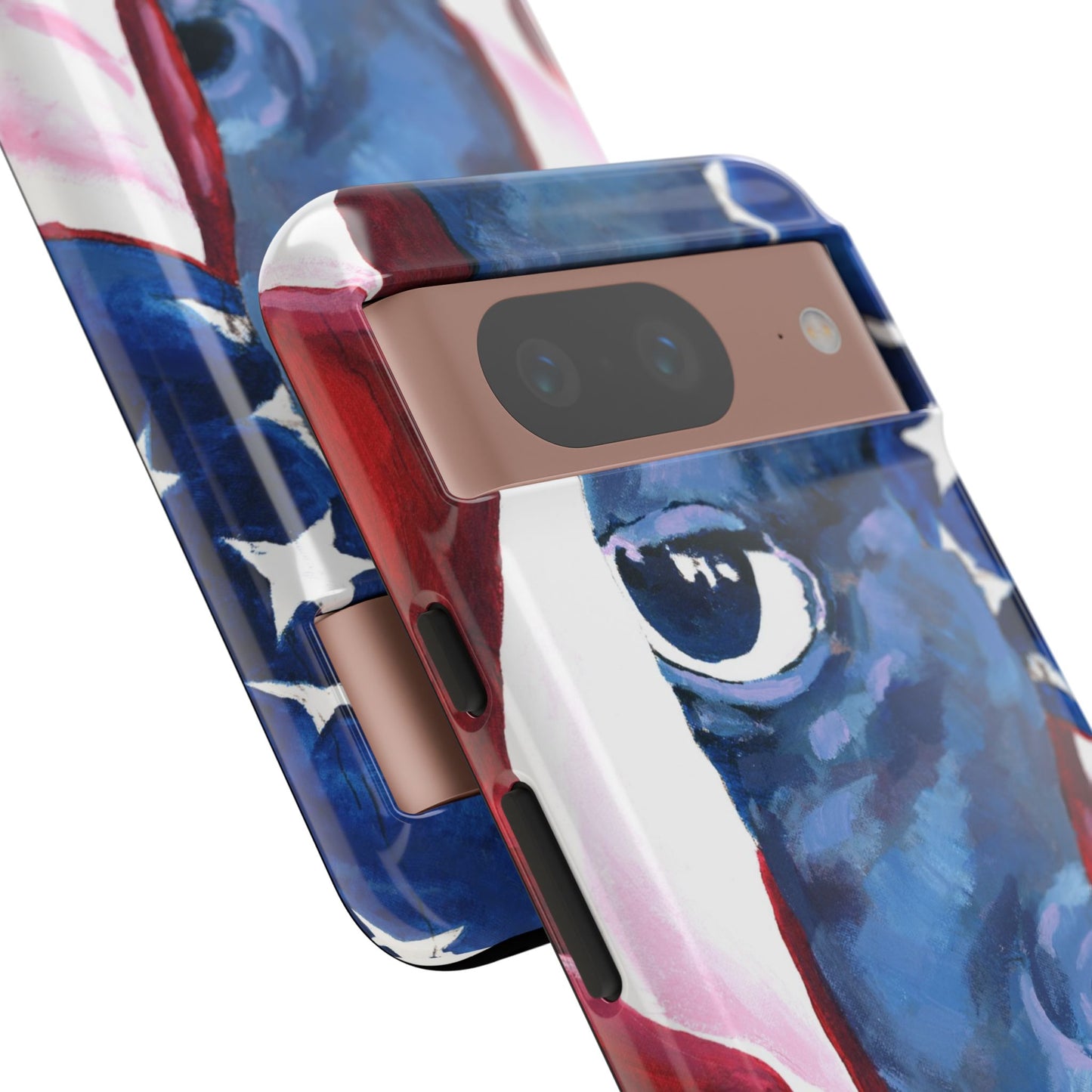 Patriotic Tough Phone Case with American Flag Design- I See You Image