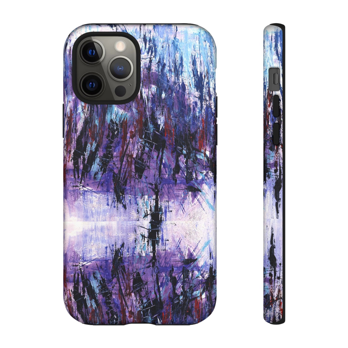 Abstract Purple Phone Case, Stylish & Protective Cover for Art Lovers- White Spring Image