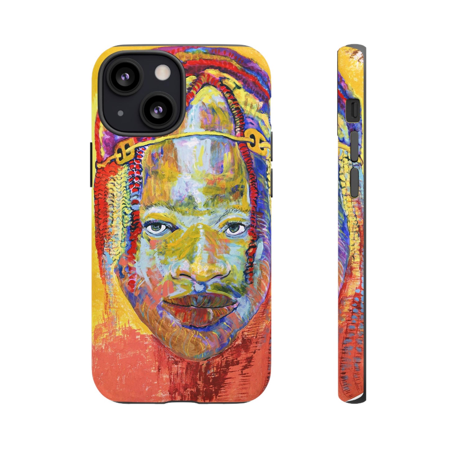 Vibrant Artistic Phone Case - Tough Cases for Creative Souls- African Youth Image