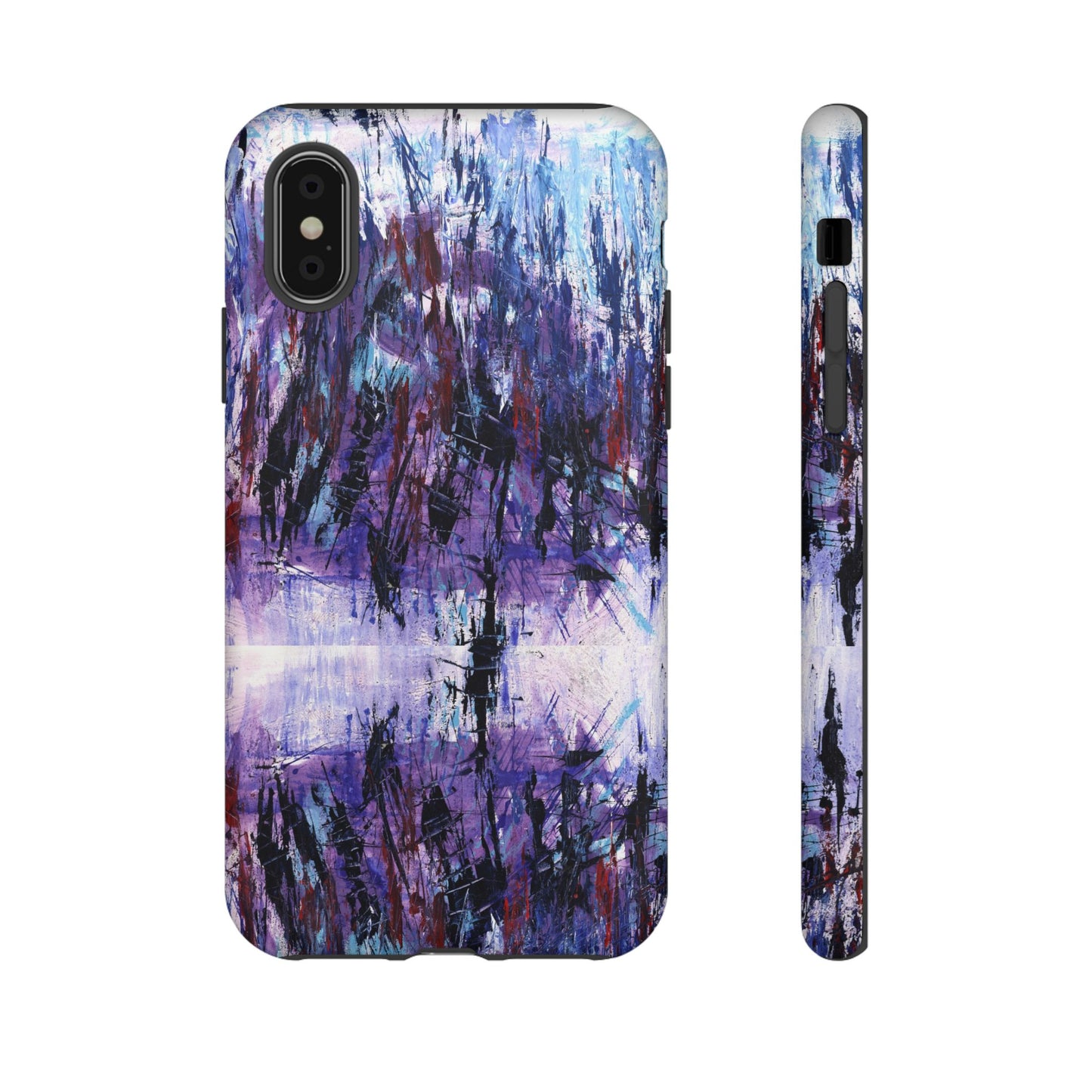 Abstract Purple Phone Case, Stylish & Protective Cover for Art Lovers- White Spring Image