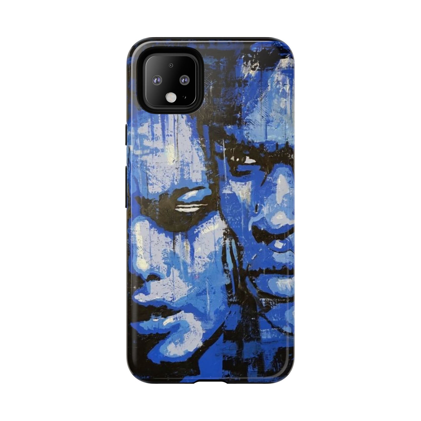Artistic Phone Case - Tough Cases with Bold Blue Portraits -The Lovers Image