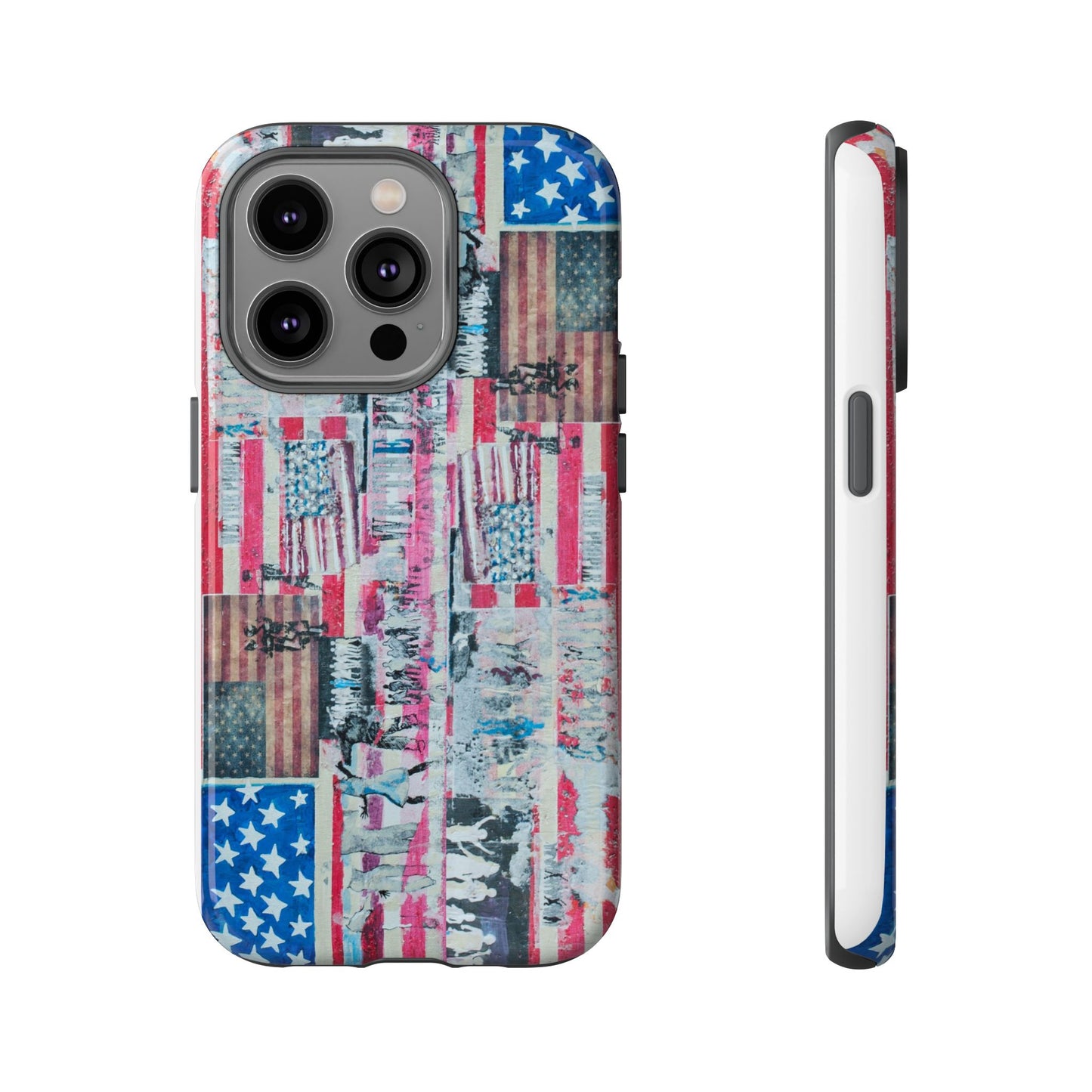 Patriotic Phone Case -We The People Image - Tough Cases with American Flag Design