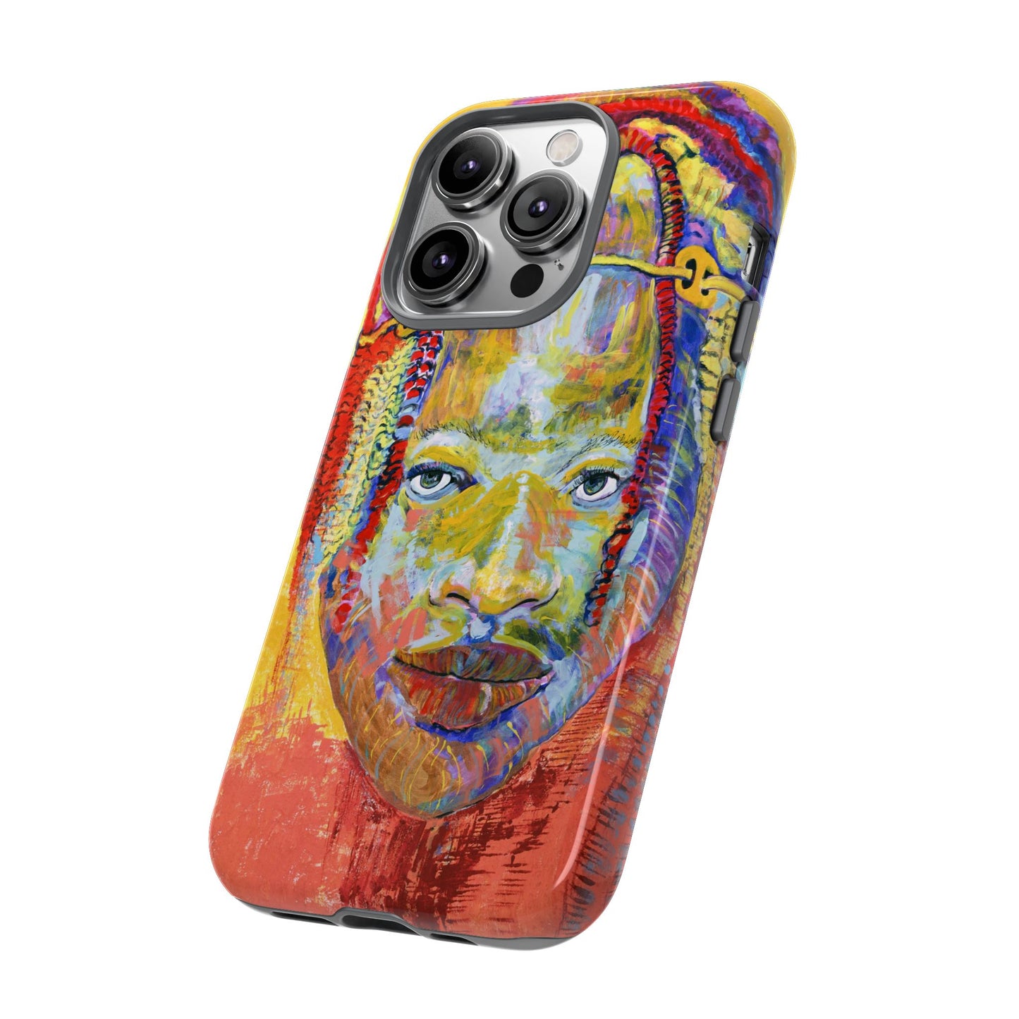 Vibrant Artistic Phone Case - Tough Cases for Creative Souls- African Youth Image