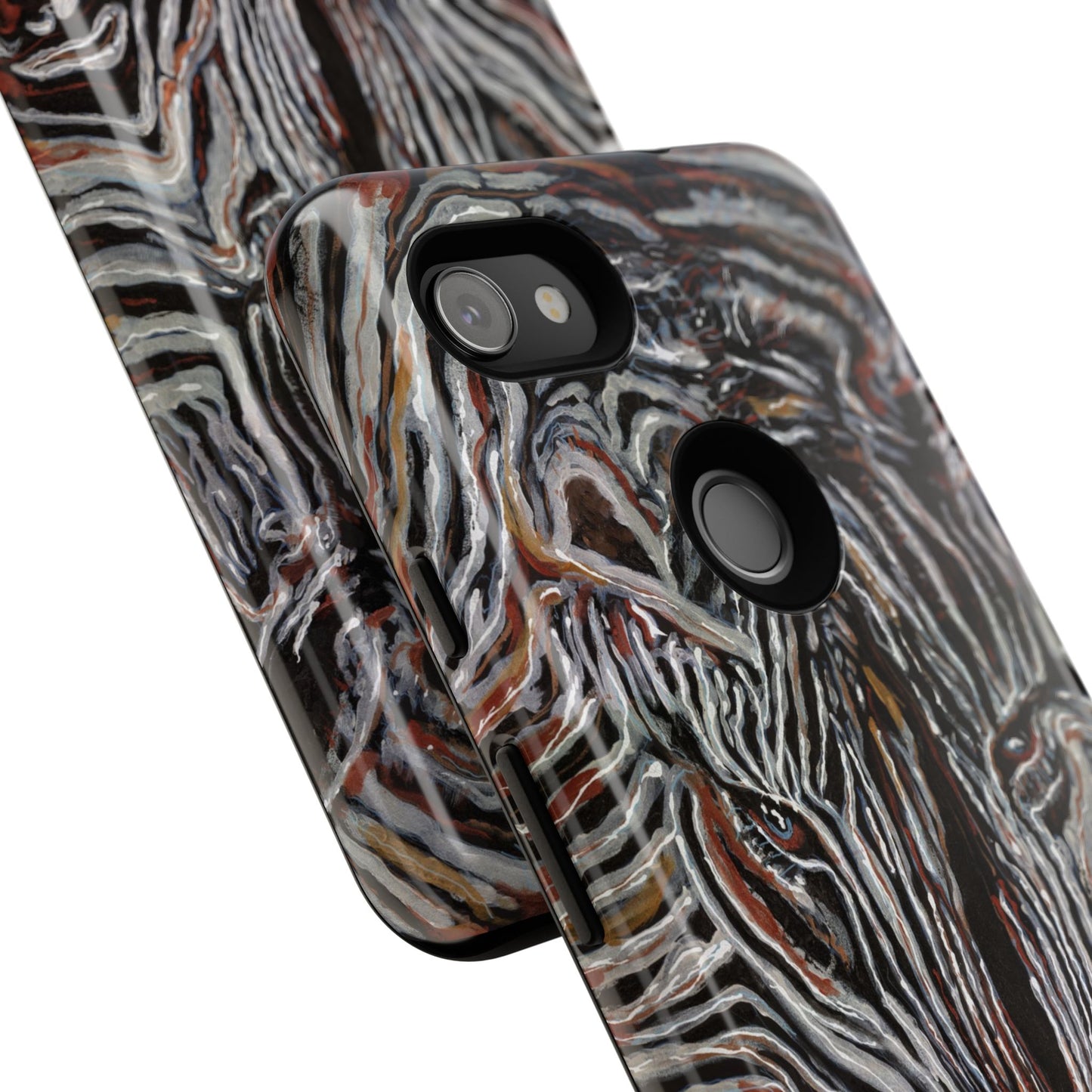 Artistic Zebra Phone Case Twin Zebra Image- Tough Protection for Wildlife Lovers