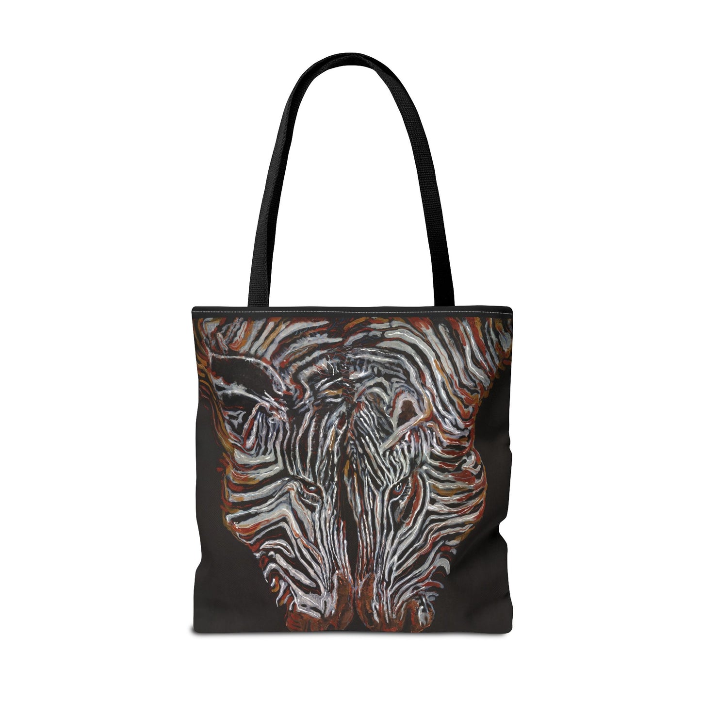 Twin Zebras Image- Tote Bag
