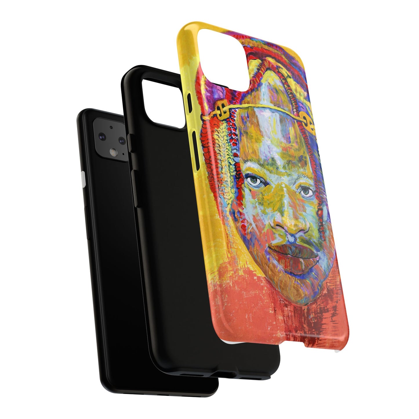 Vibrant Artistic Phone Case - Tough Cases for Creative Souls- African Youth Image