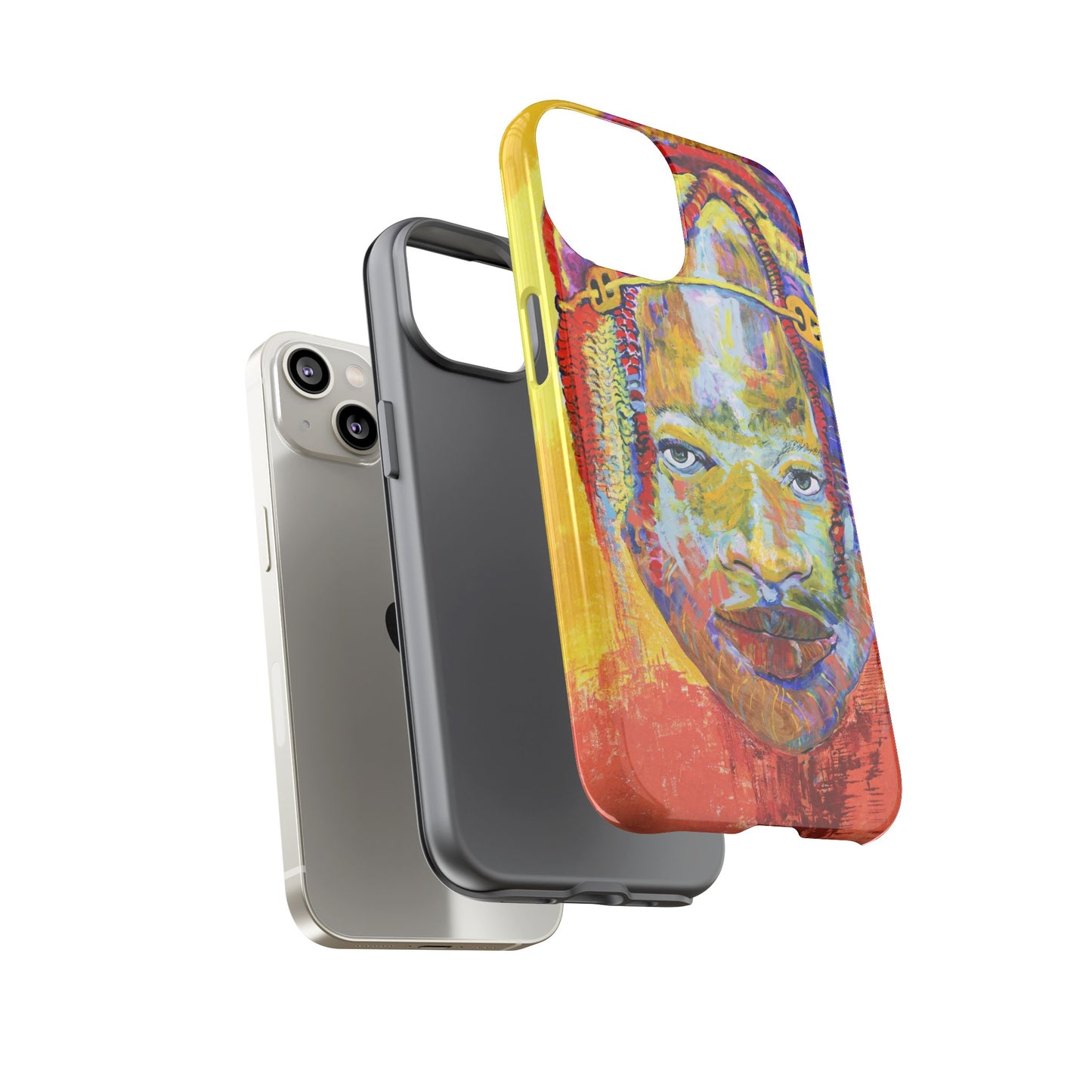 Vibrant Artistic Phone Case - Tough Cases for Creative Souls- African Youth Image