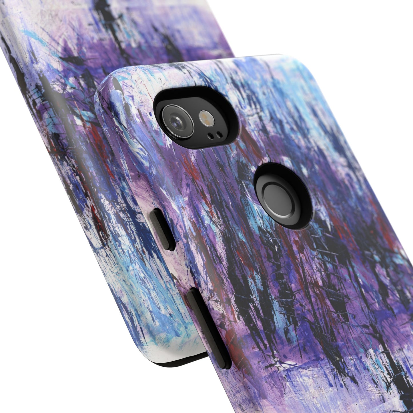 Abstract Purple Phone Case, Stylish & Protective Cover for Art Lovers- White Spring Image