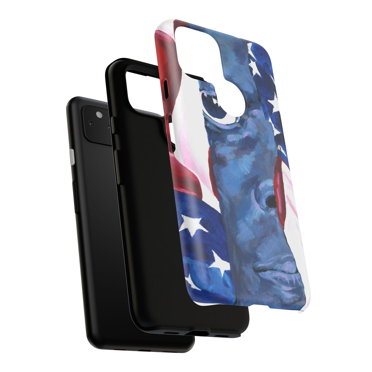 Patriotic Tough Phone Case with American Flag Design- I See You Image
