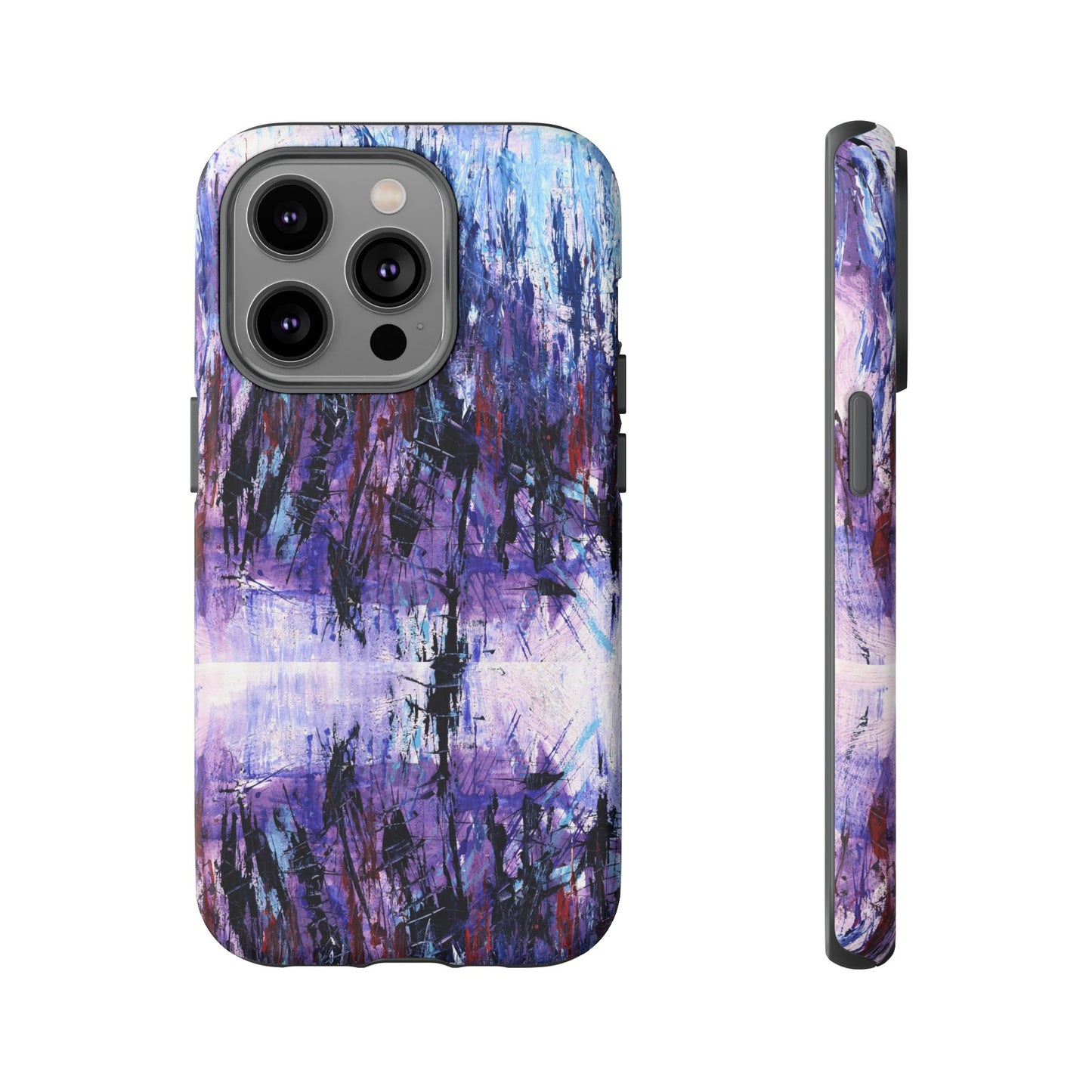 Abstract Purple Phone Case, Stylish & Protective Cover for Art Lovers- White Spring Image