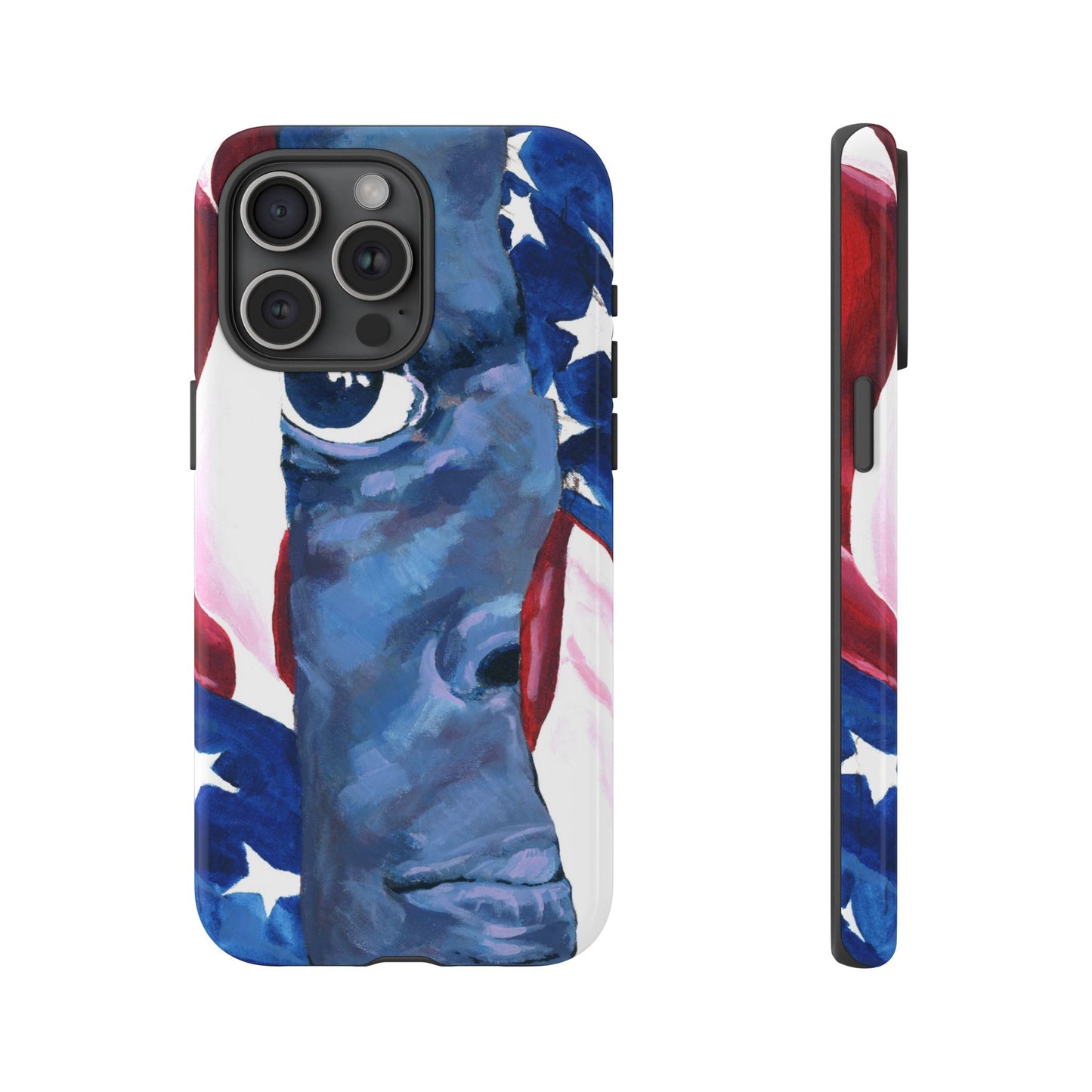 Patriotic Tough Phone Case with American Flag Design- I See You Image