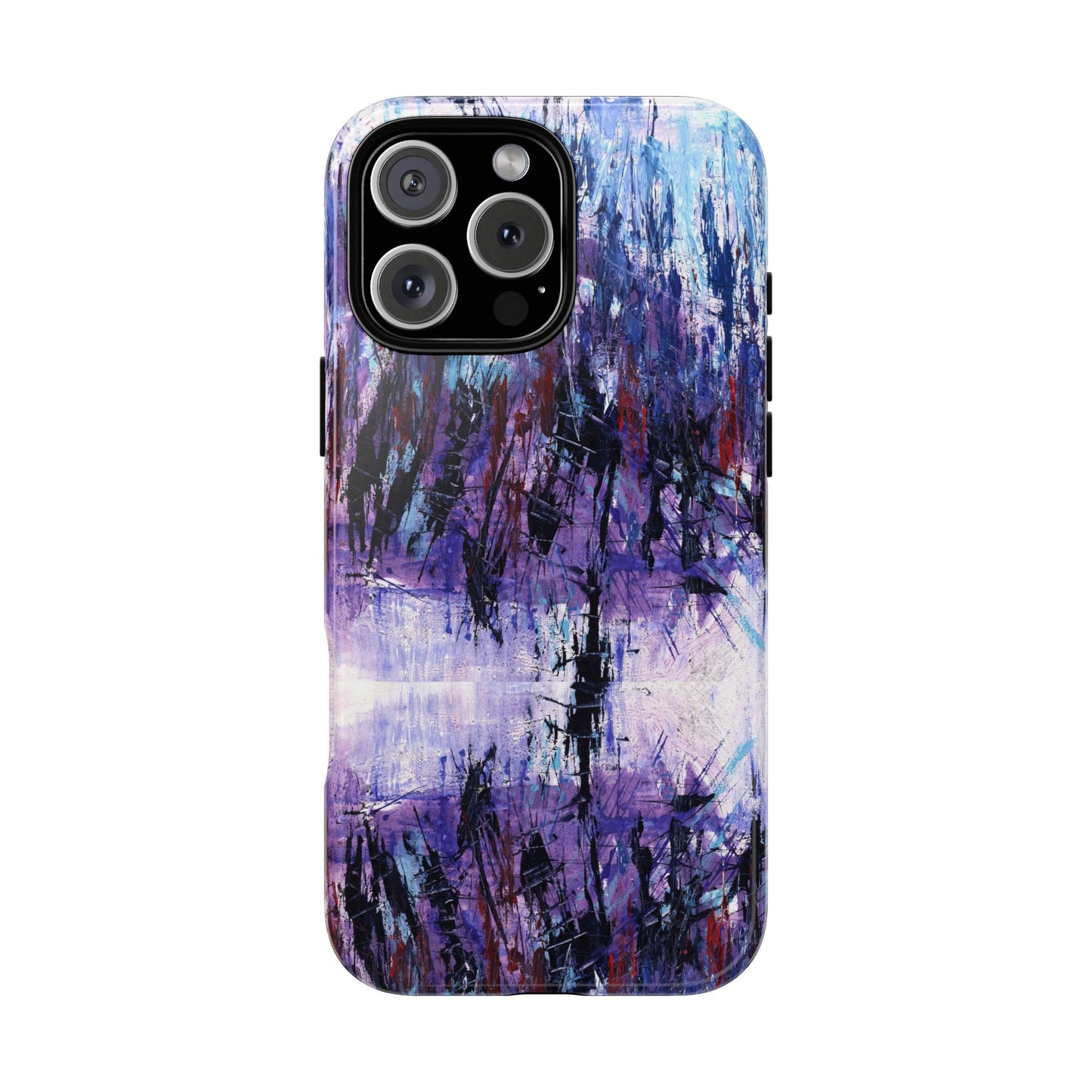 Abstract Purple Phone Case, Stylish & Protective Cover for Art Lovers- White Spring Image