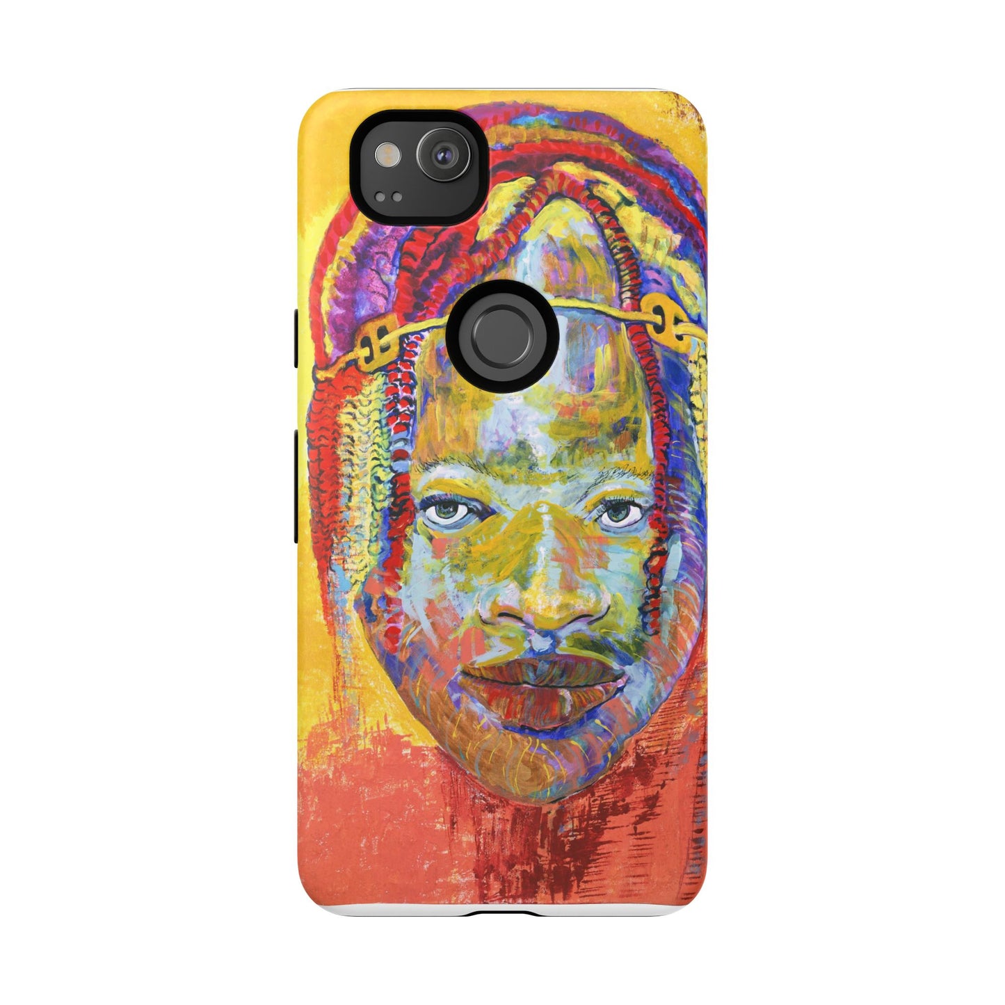 Vibrant Artistic Phone Case - Tough Cases for Creative Souls- African Youth Image
