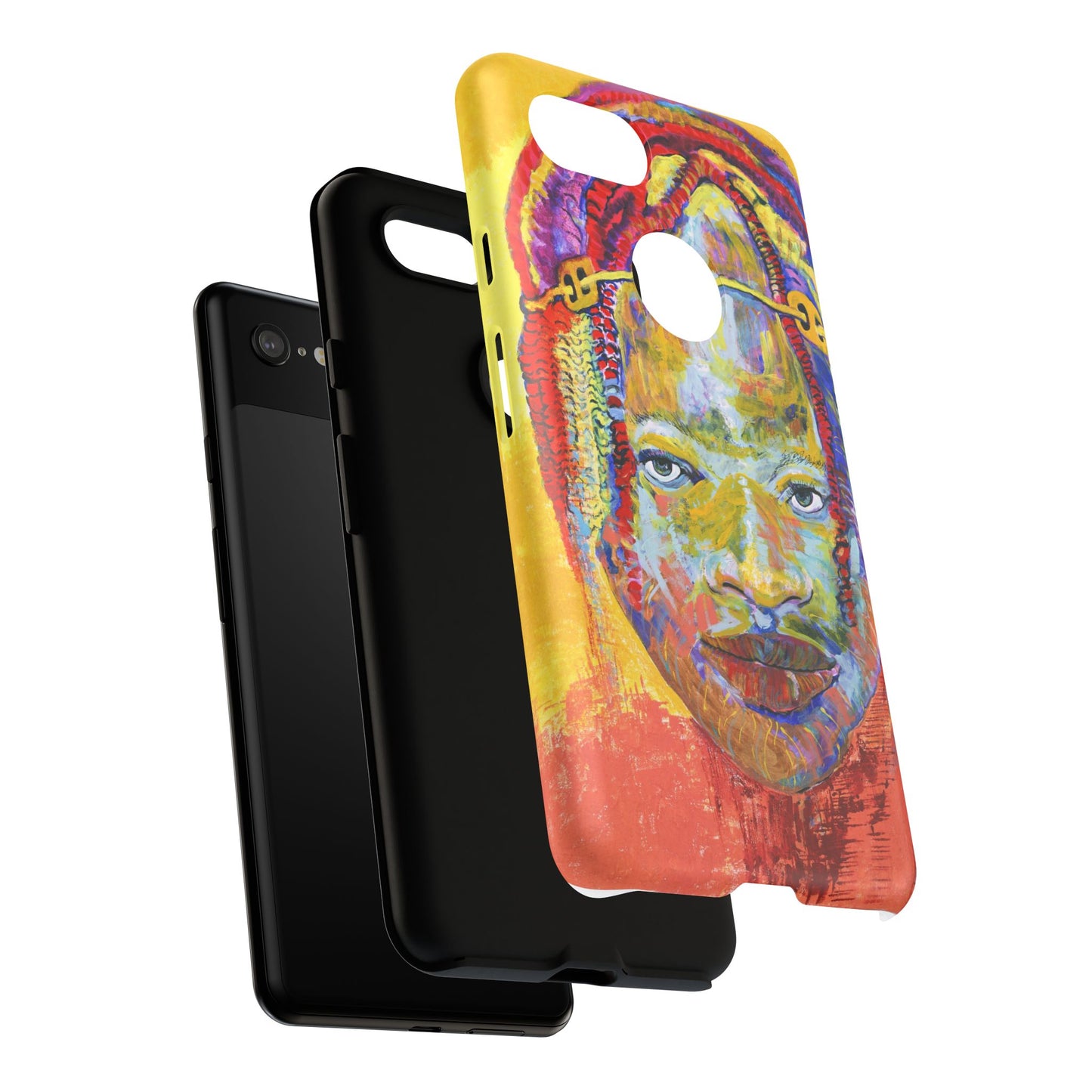 Vibrant Artistic Phone Case - Tough Cases for Creative Souls- African Youth Image
