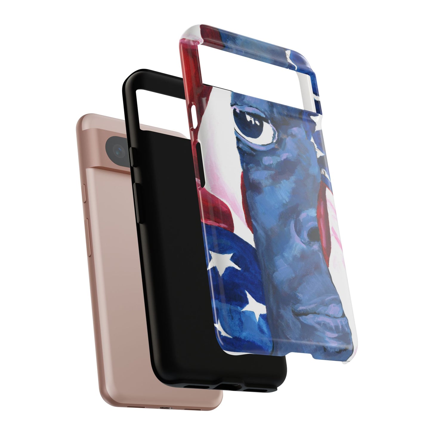 Patriotic Tough Phone Case with American Flag Design- I See You Image