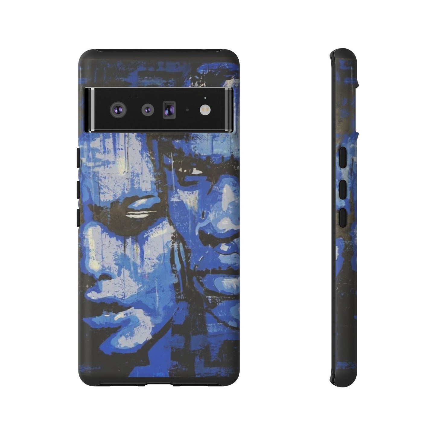Artistic Phone Case - Tough Cases with Bold Blue Portraits -The Lovers Image