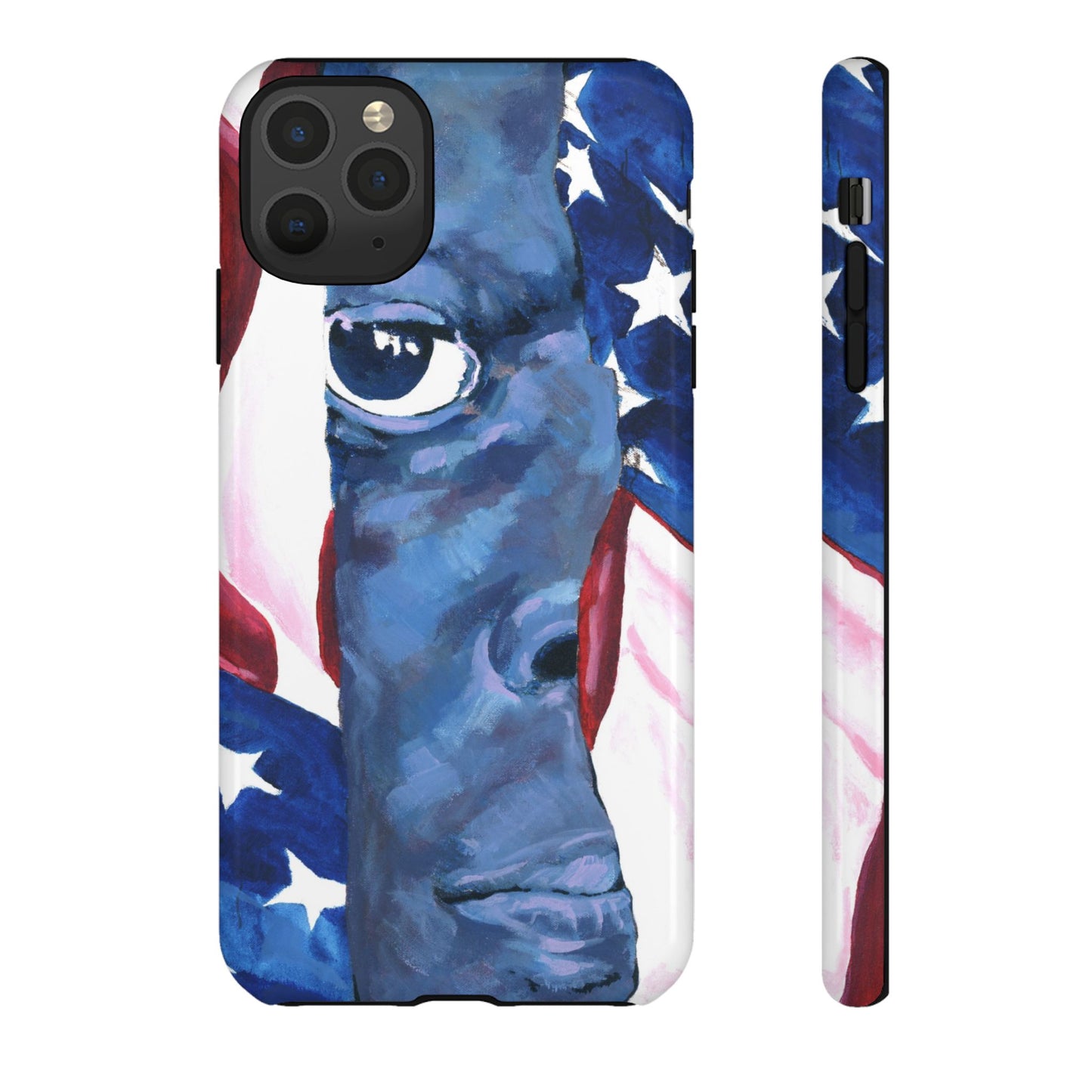 Patriotic Tough Phone Case with American Flag Design- I See You Image