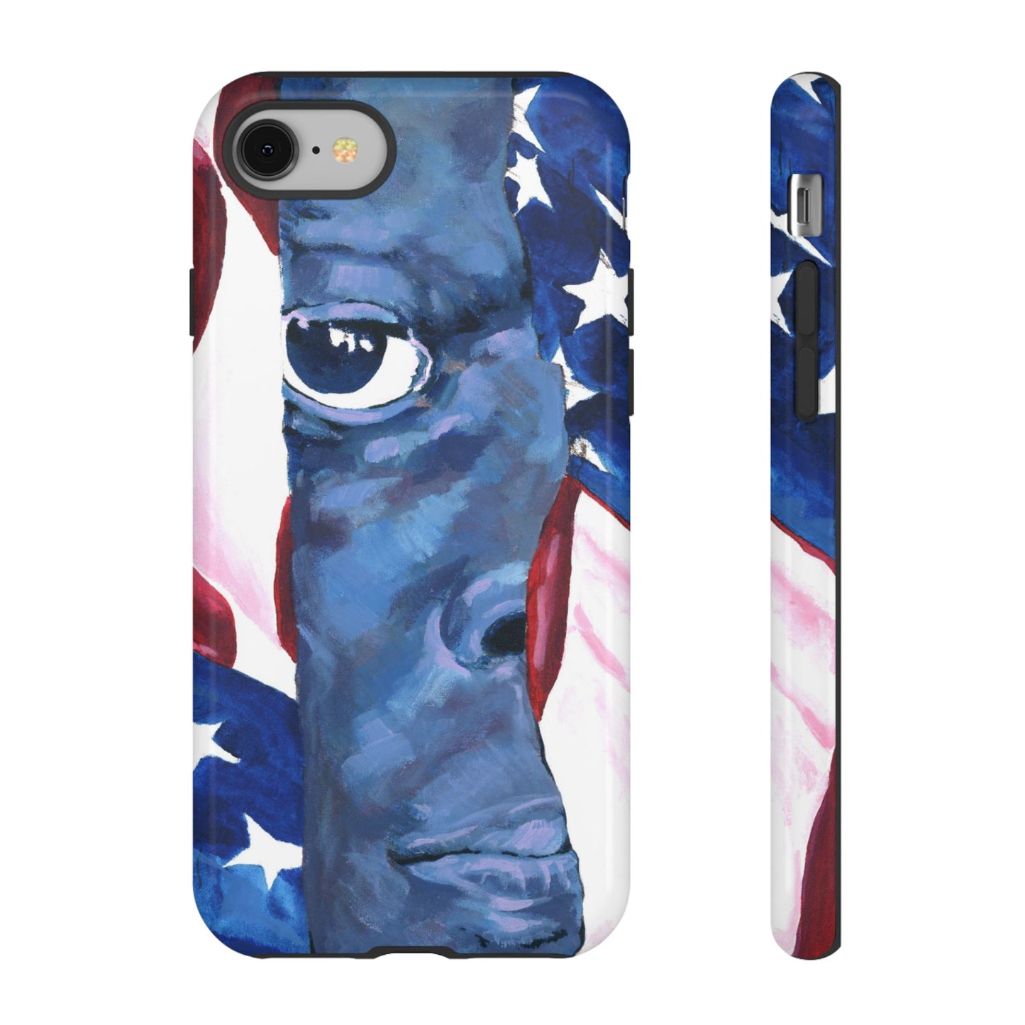 Patriotic Tough Phone Case with American Flag Design- I See You Image