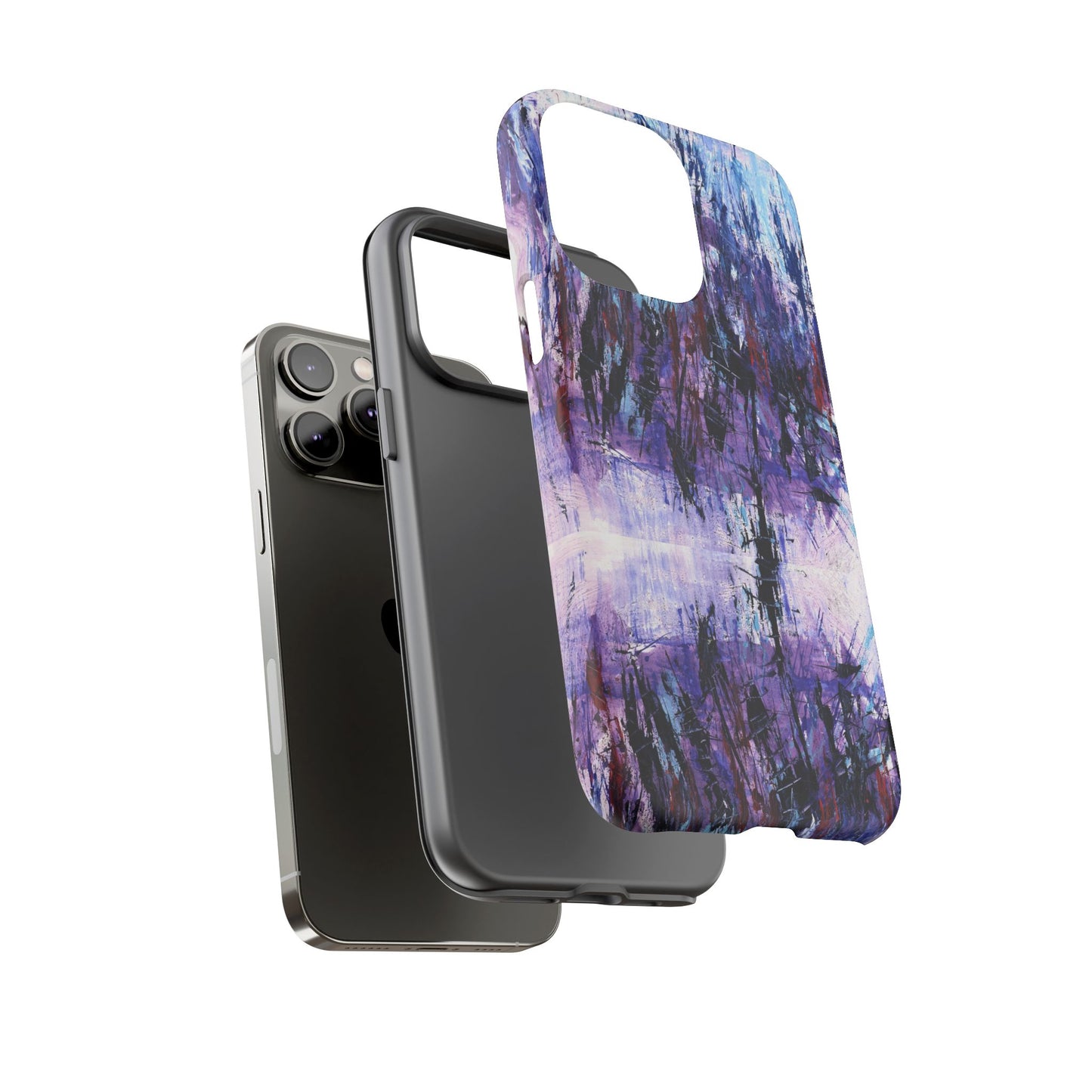 Abstract Purple Phone Case, Stylish & Protective Cover for Art Lovers- White Spring Image