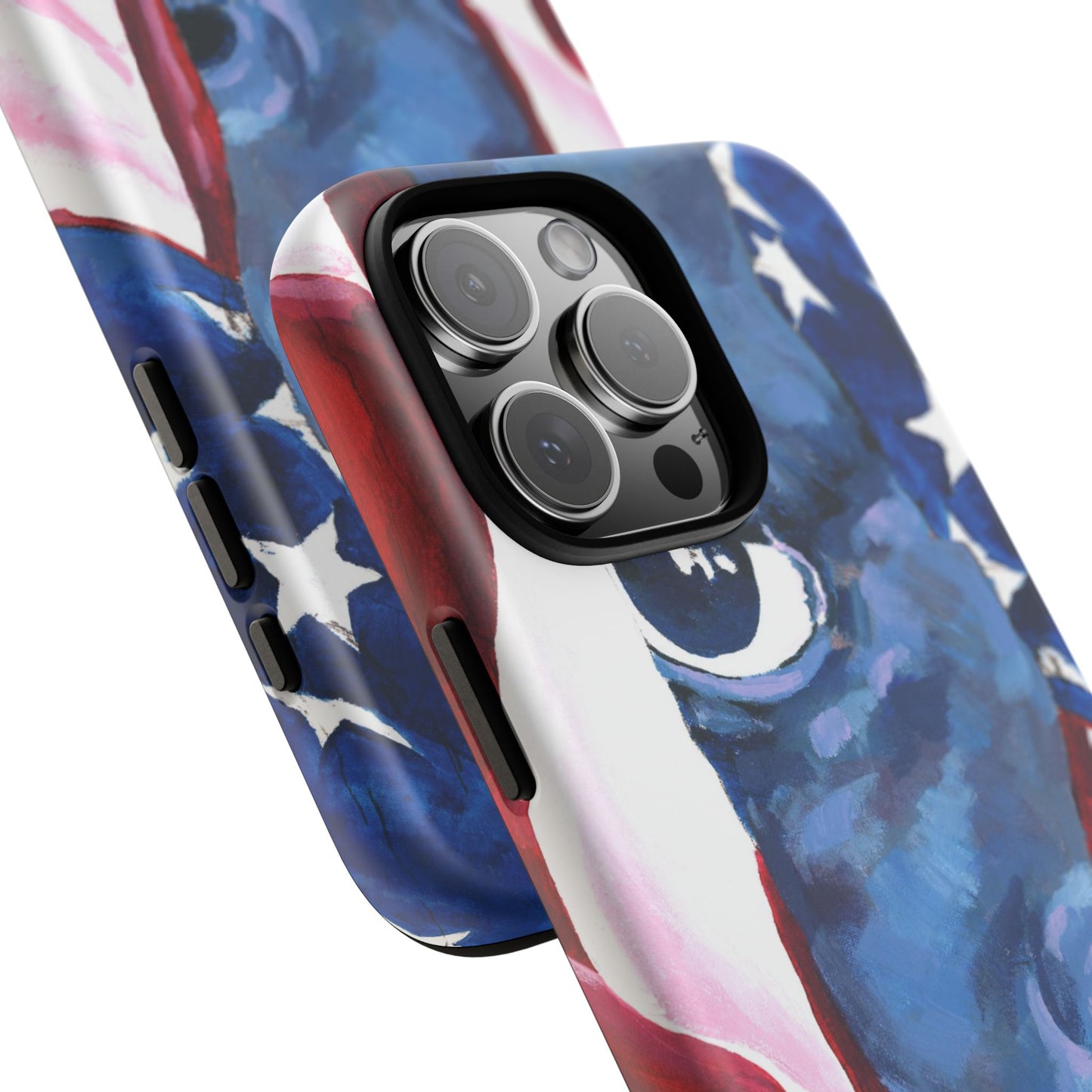 Patriotic Tough Phone Case with American Flag Design- I See You Image