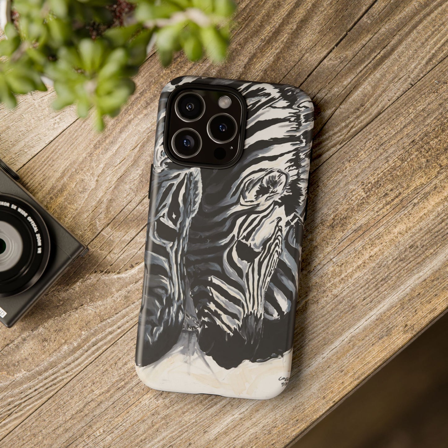 Artistic Zebra Print Phone Case -Tough Cases- Baby Zebras Image