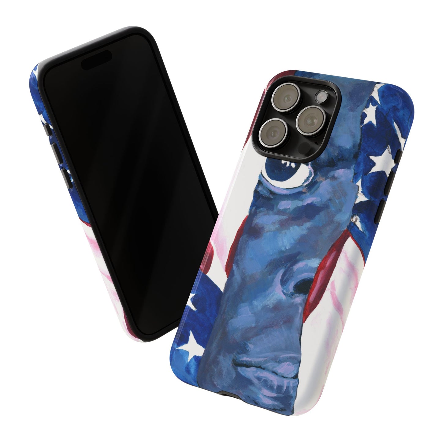 Patriotic Tough Phone Case with American Flag Design- I See You Image