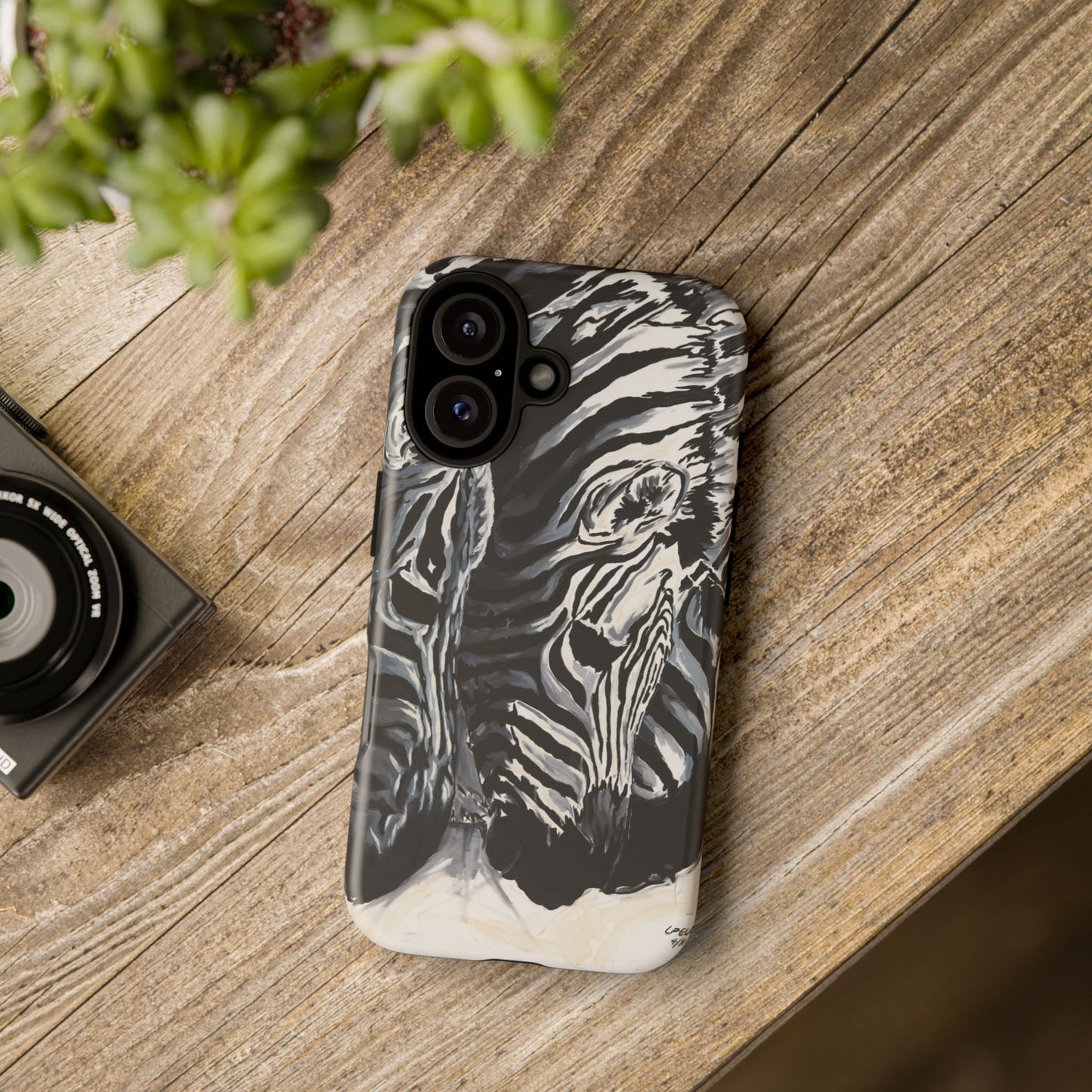 Artistic Zebra Print Phone Case -Tough Cases- Baby Zebras Image