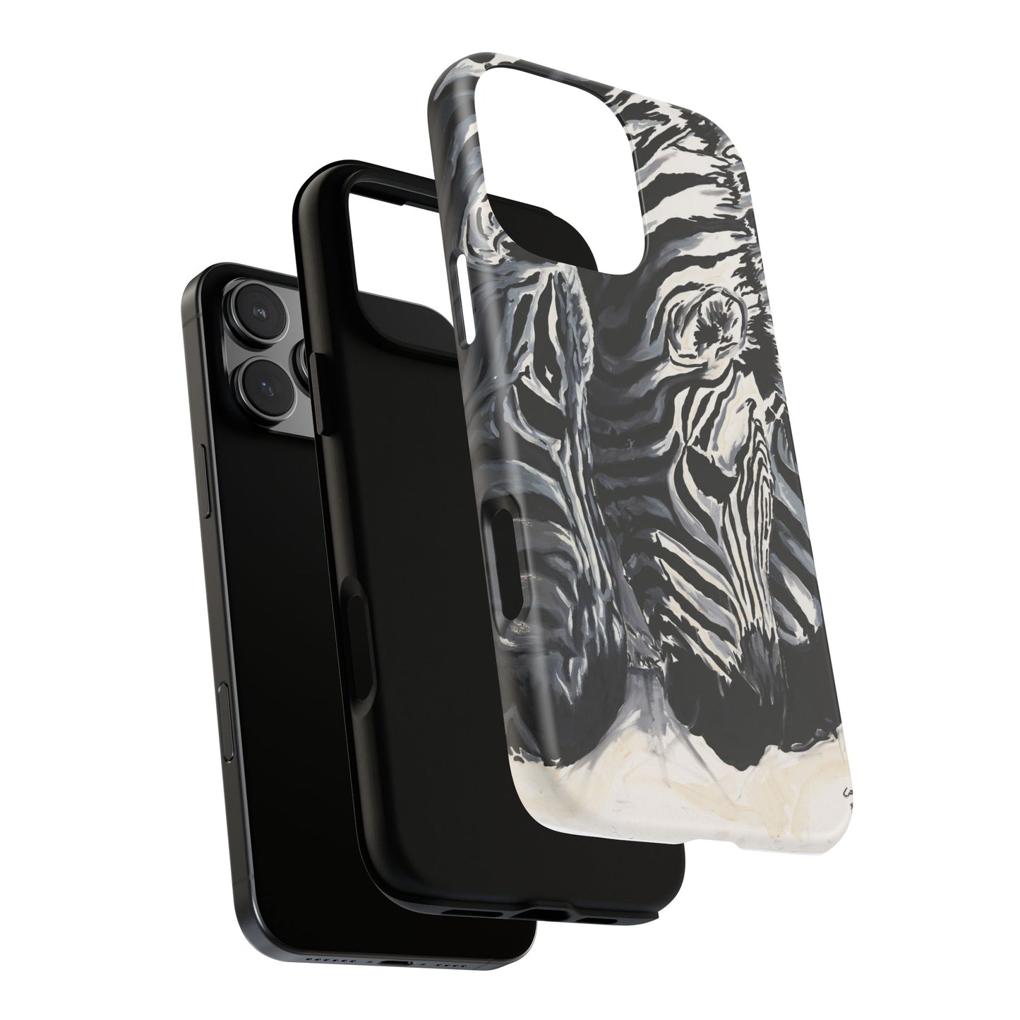 Artistic Zebra Print Phone Case -Tough Cases- Baby Zebras Image