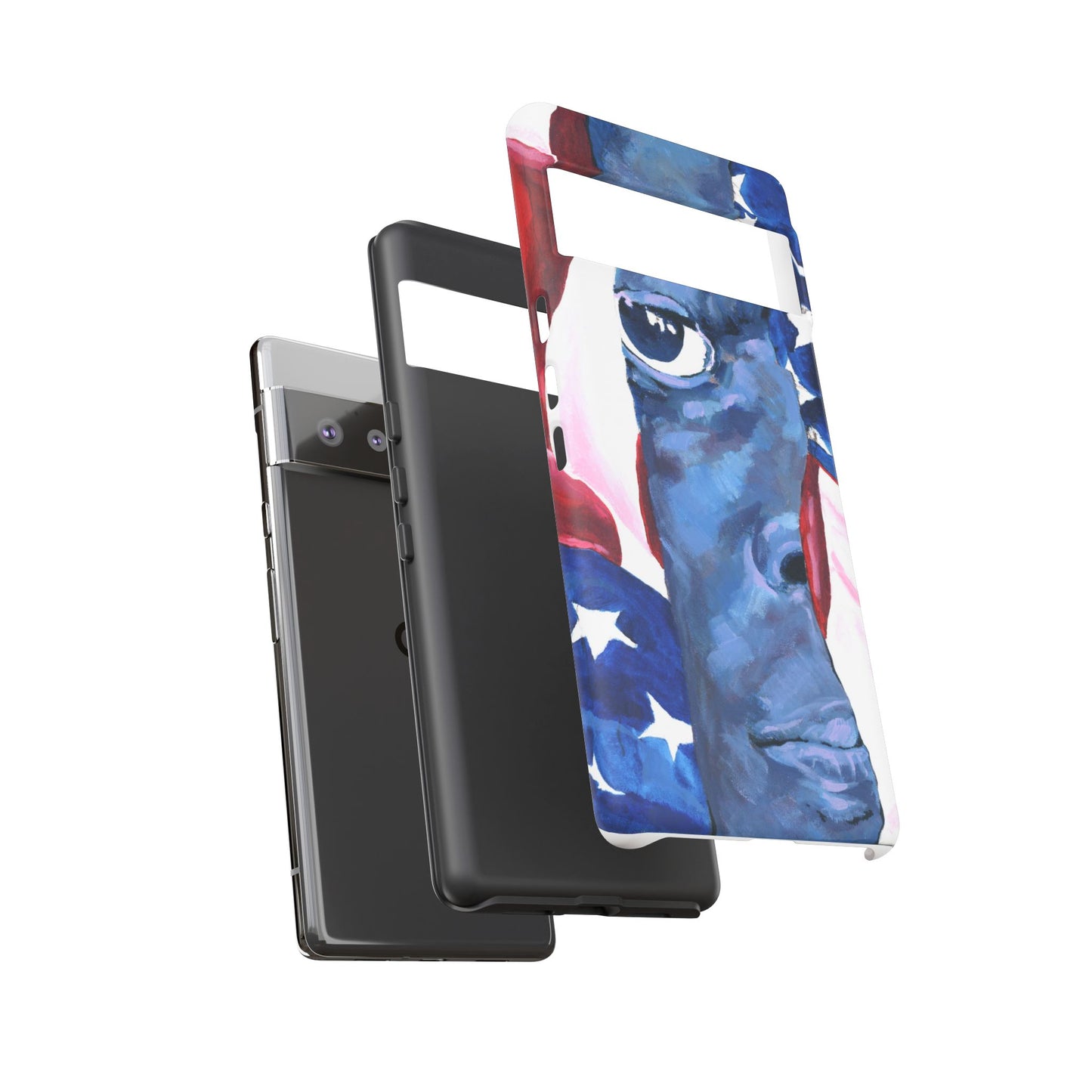 Patriotic Tough Phone Case with American Flag Design- I See You Image