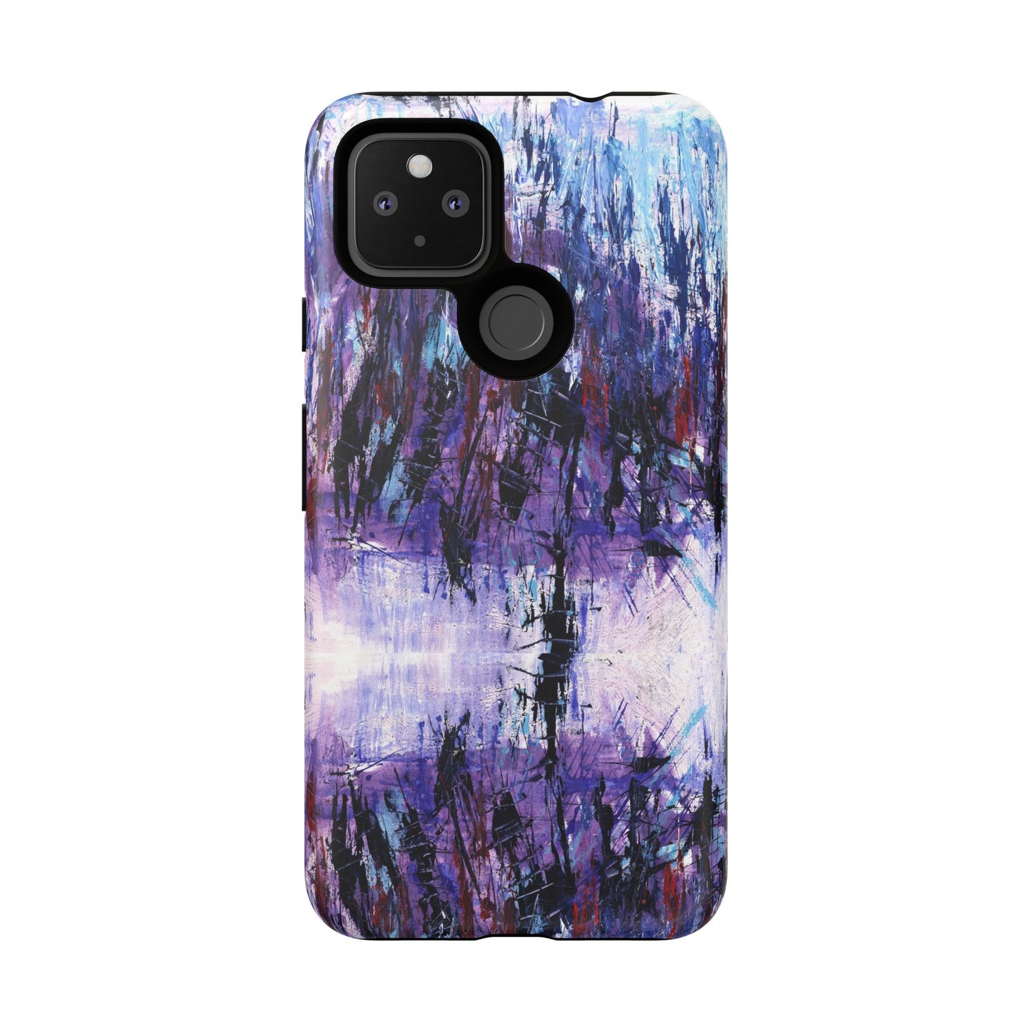 Abstract Purple Phone Case, Stylish & Protective Cover for Art Lovers- White Spring Image