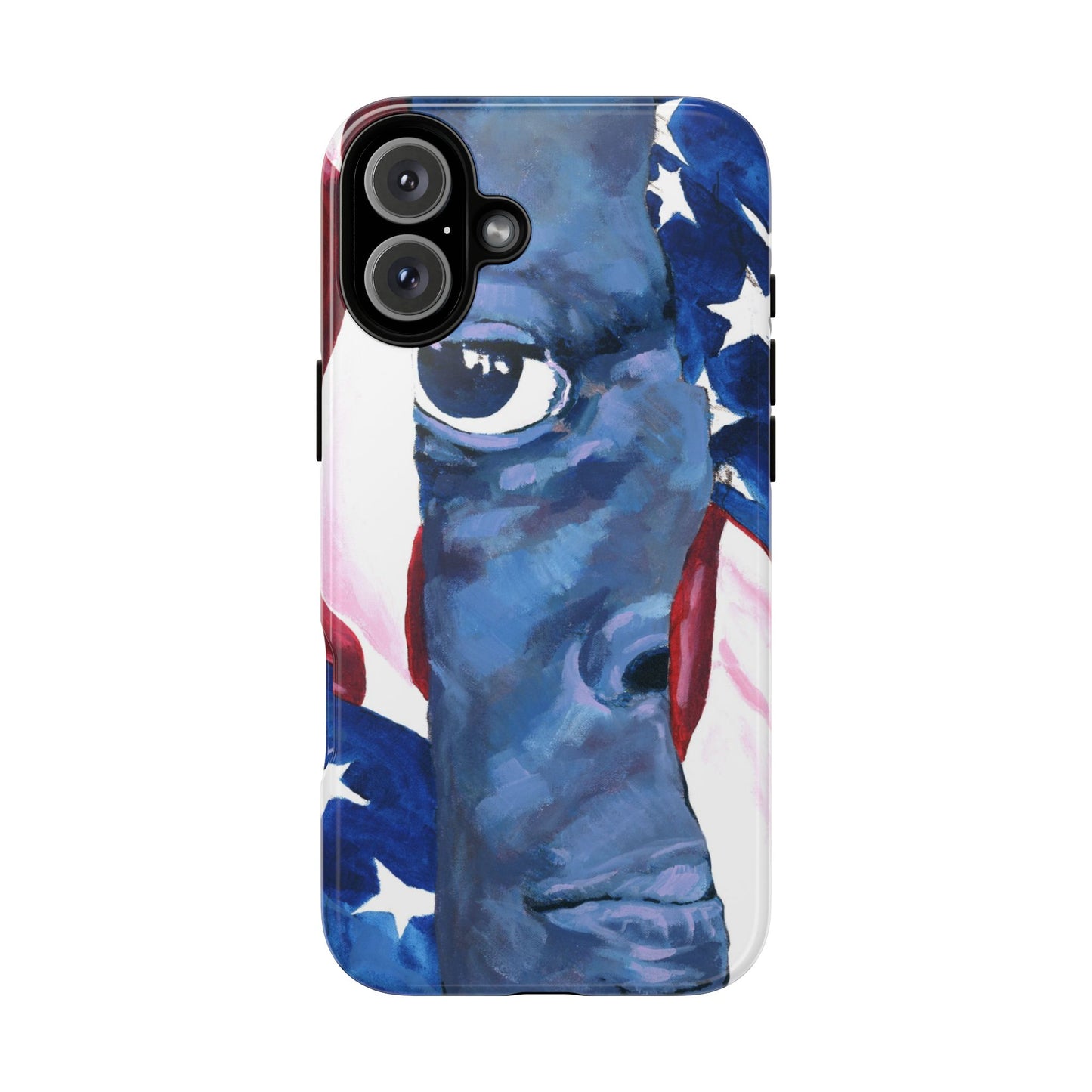 Patriotic Tough Phone Case with American Flag Design- I See You Image