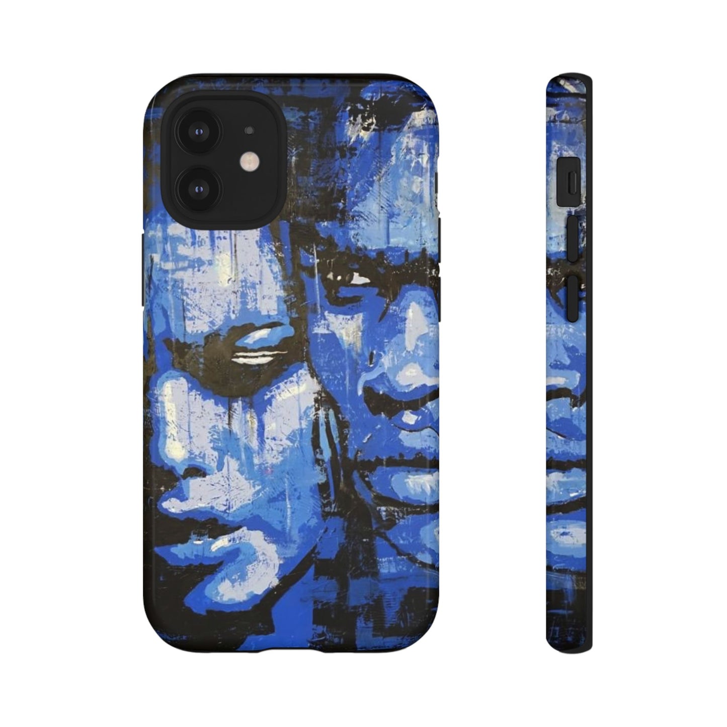 Artistic Phone Case - Tough Cases with Bold Blue Portraits -The Lovers Image