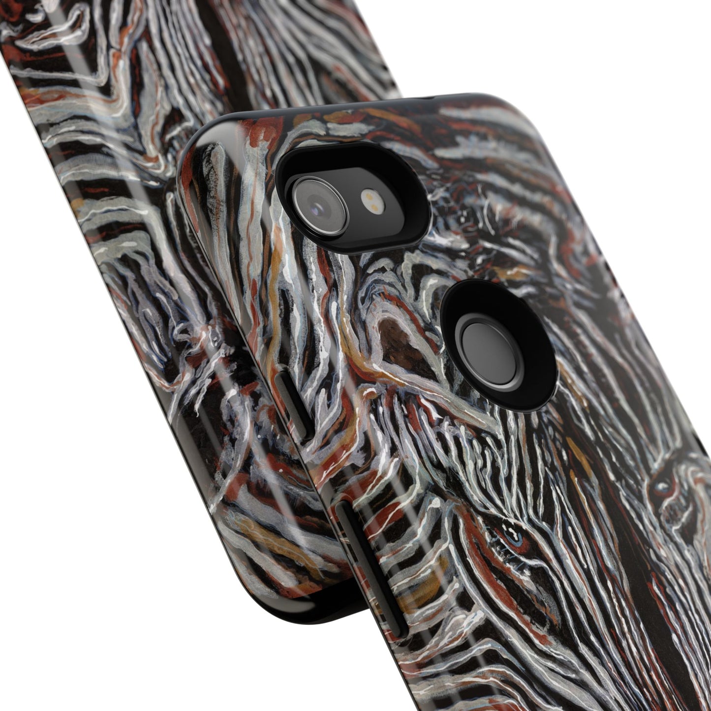 Artistic Zebra Phone Case Twin Zebra Image- Tough Protection for Wildlife Lovers