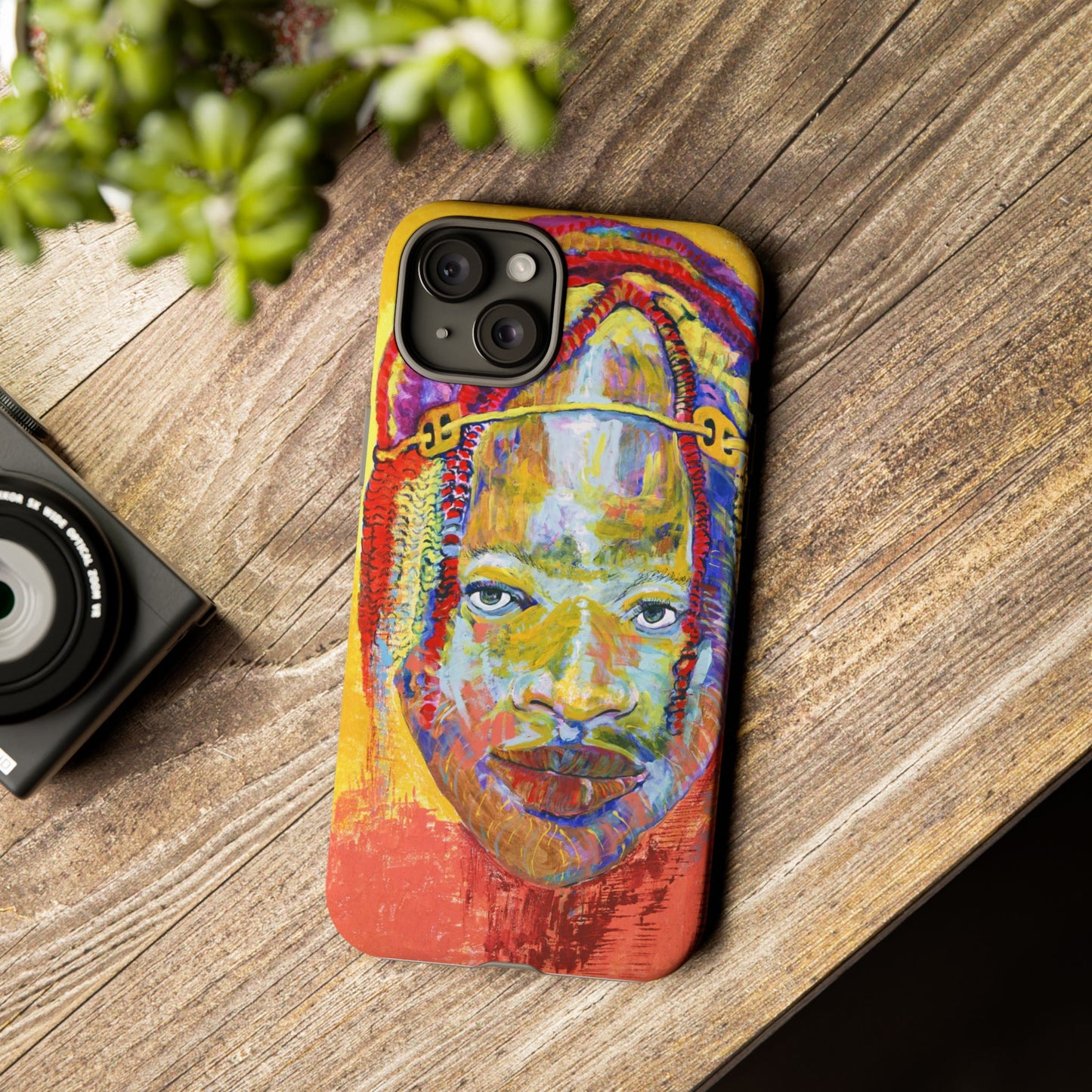 Vibrant Artistic Phone Case - Tough Cases for Creative Souls- African Youth Image