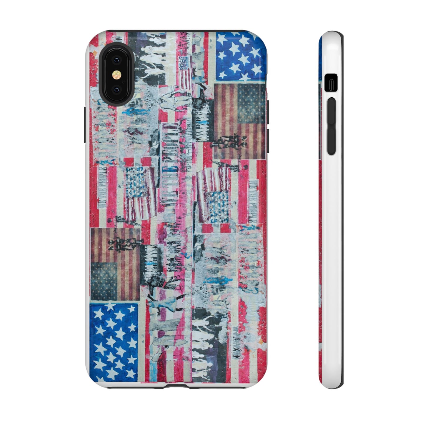 Patriotic Phone Case -We The People Image - Tough Cases with American Flag Design