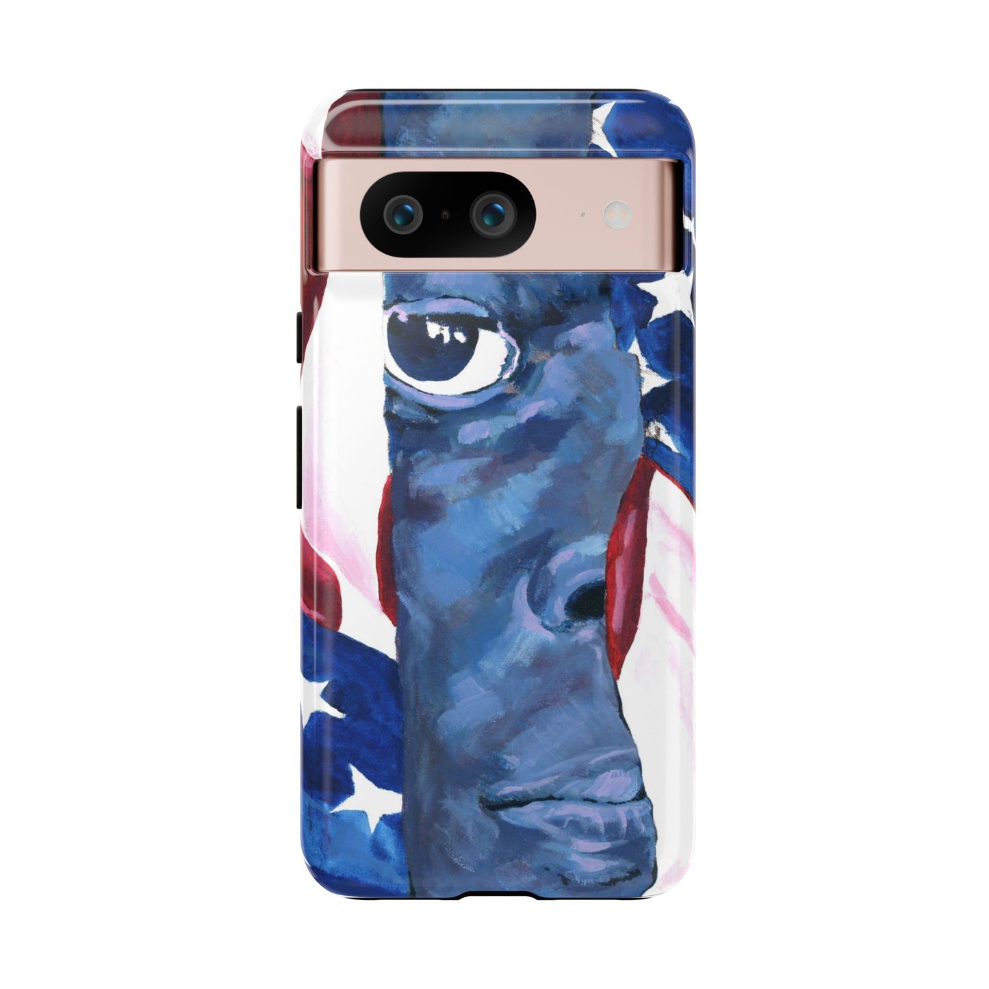 Patriotic Tough Phone Case with American Flag Design- I See You Image