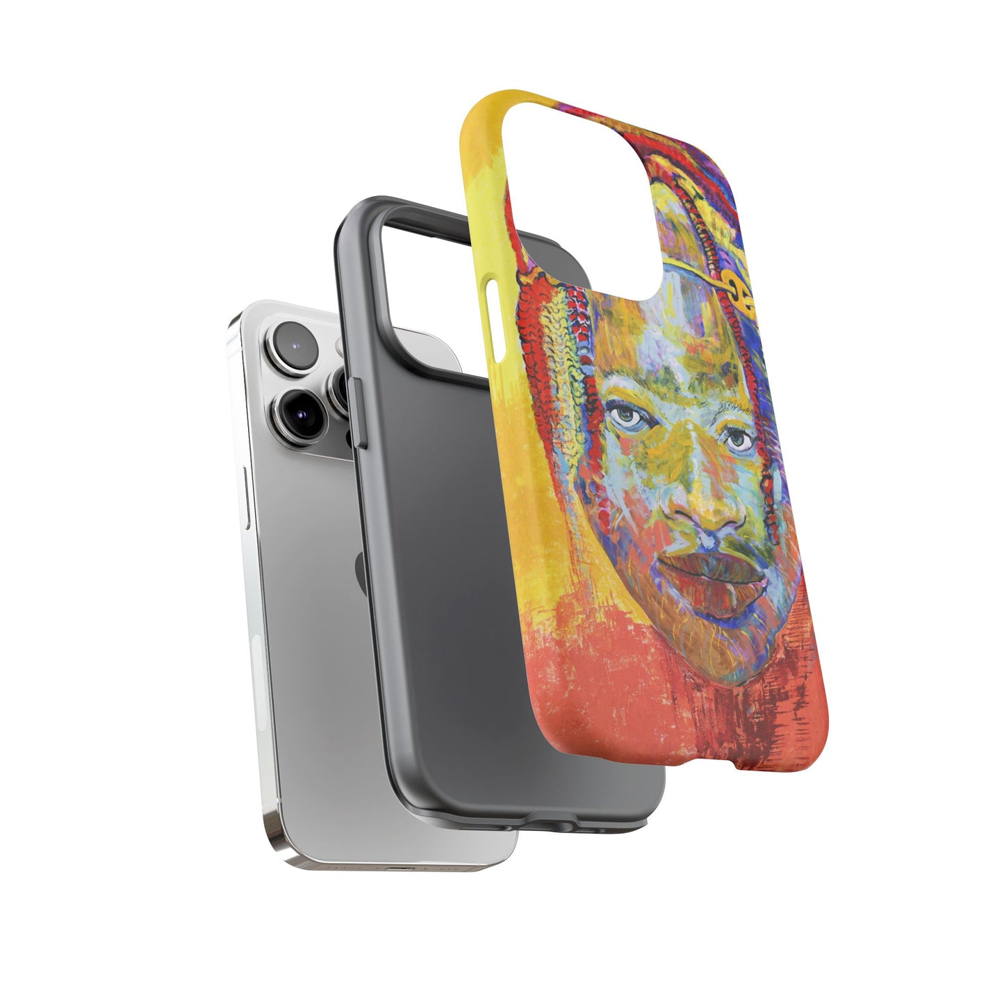 Vibrant Artistic Phone Case - Tough Cases for Creative Souls- African Youth Image
