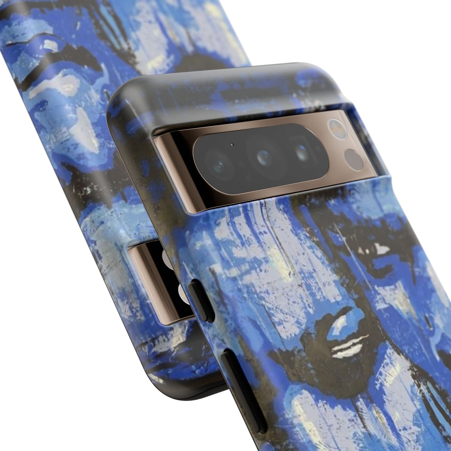 Artistic Phone Case - Tough Cases with Bold Blue Portraits -The Lovers Image