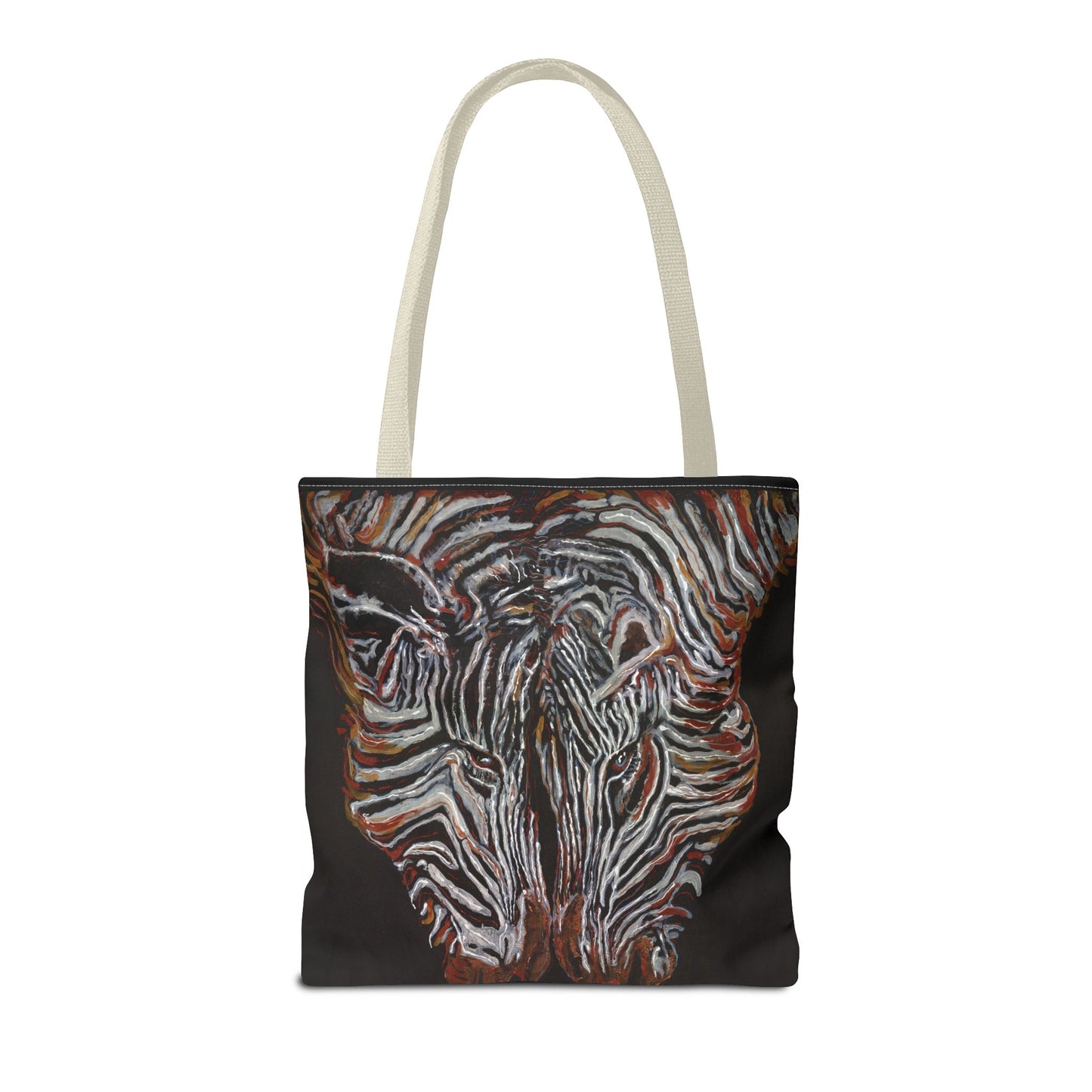 Twin Zebras Image- Tote Bag